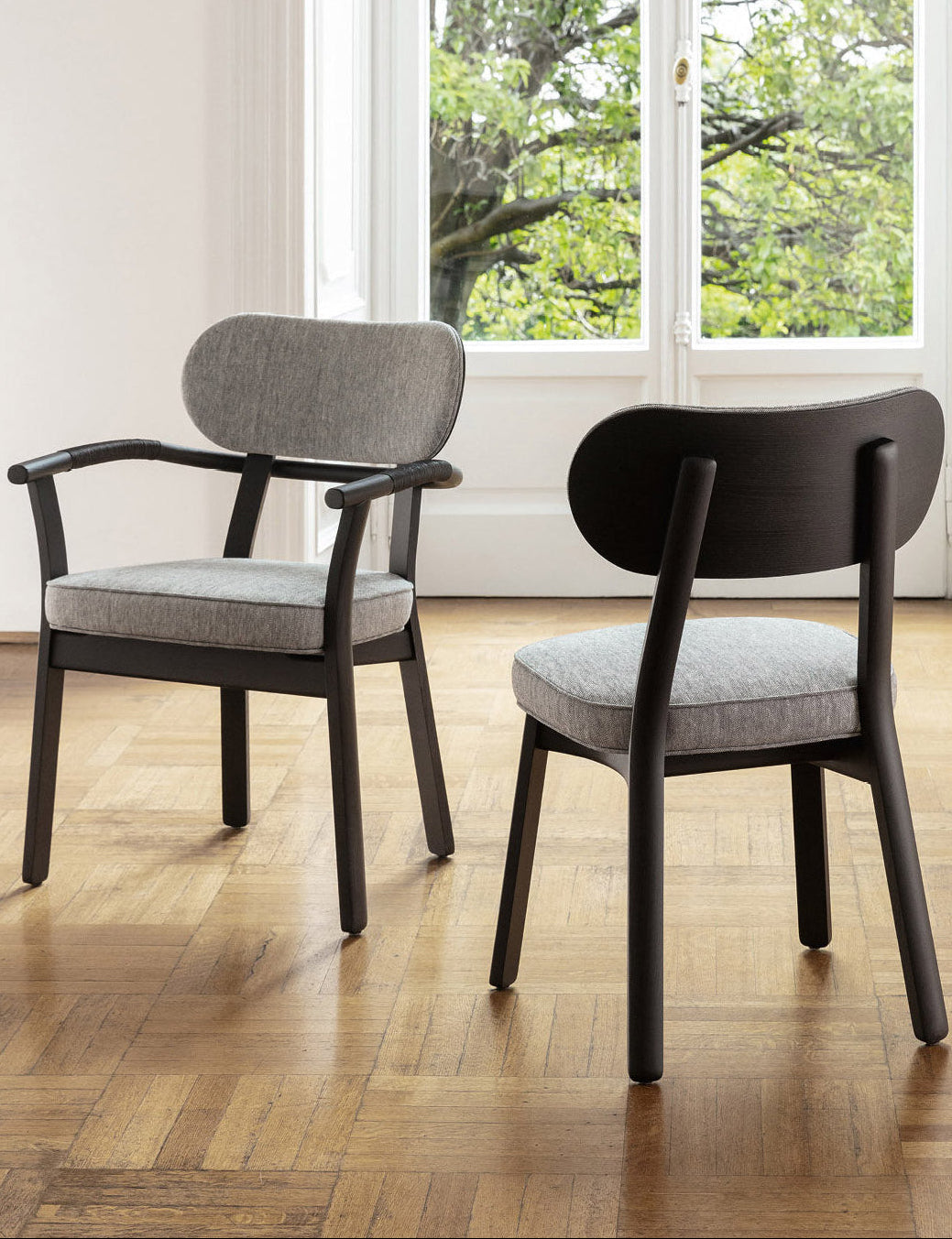 Silla de comedor Evelin con reposabrazos