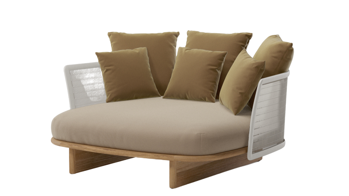 Daybed Mesh | Estructura 04C | Pie de teca T01