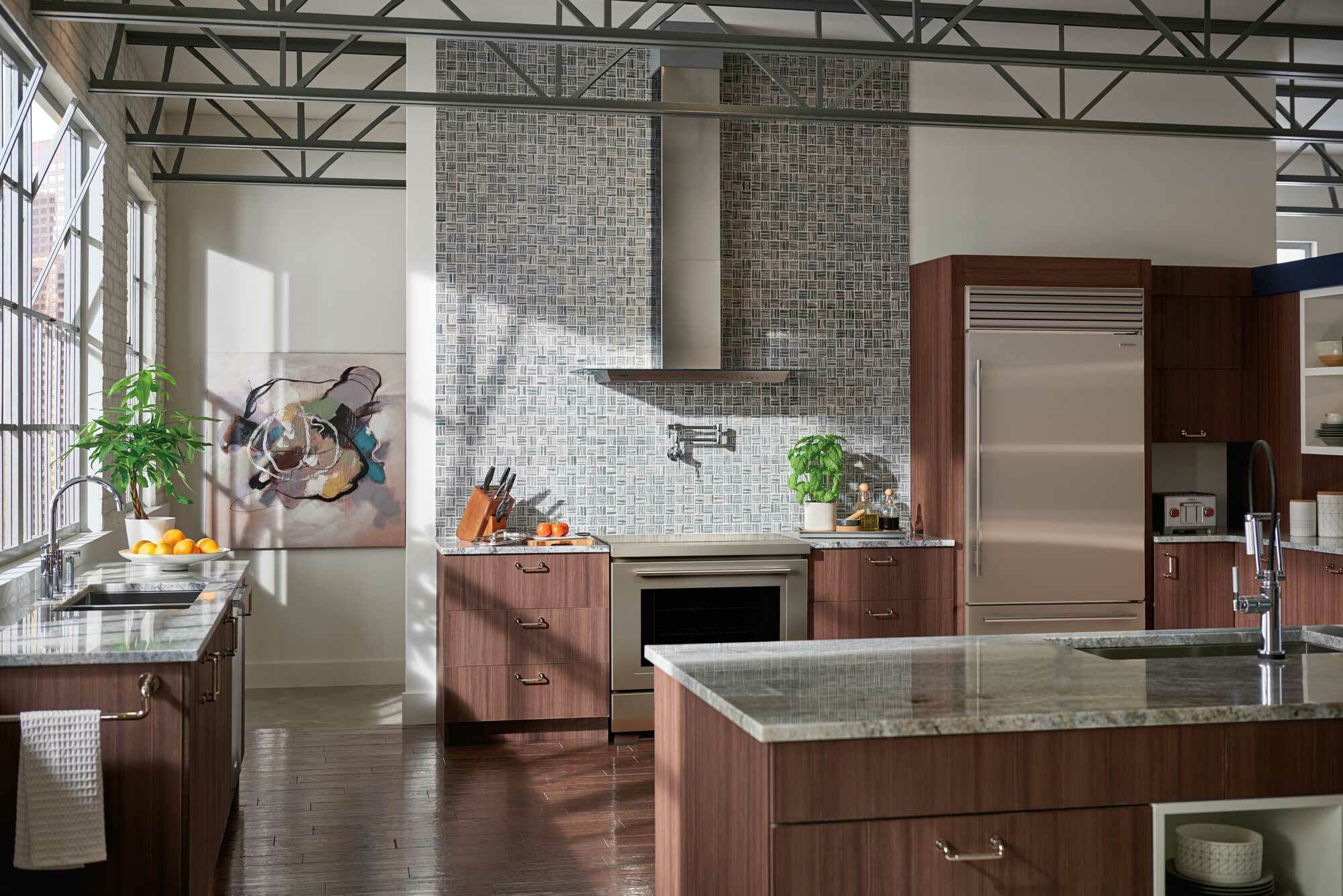 Frigorífico-congelador empotrado Sub-Zero con tirador pro