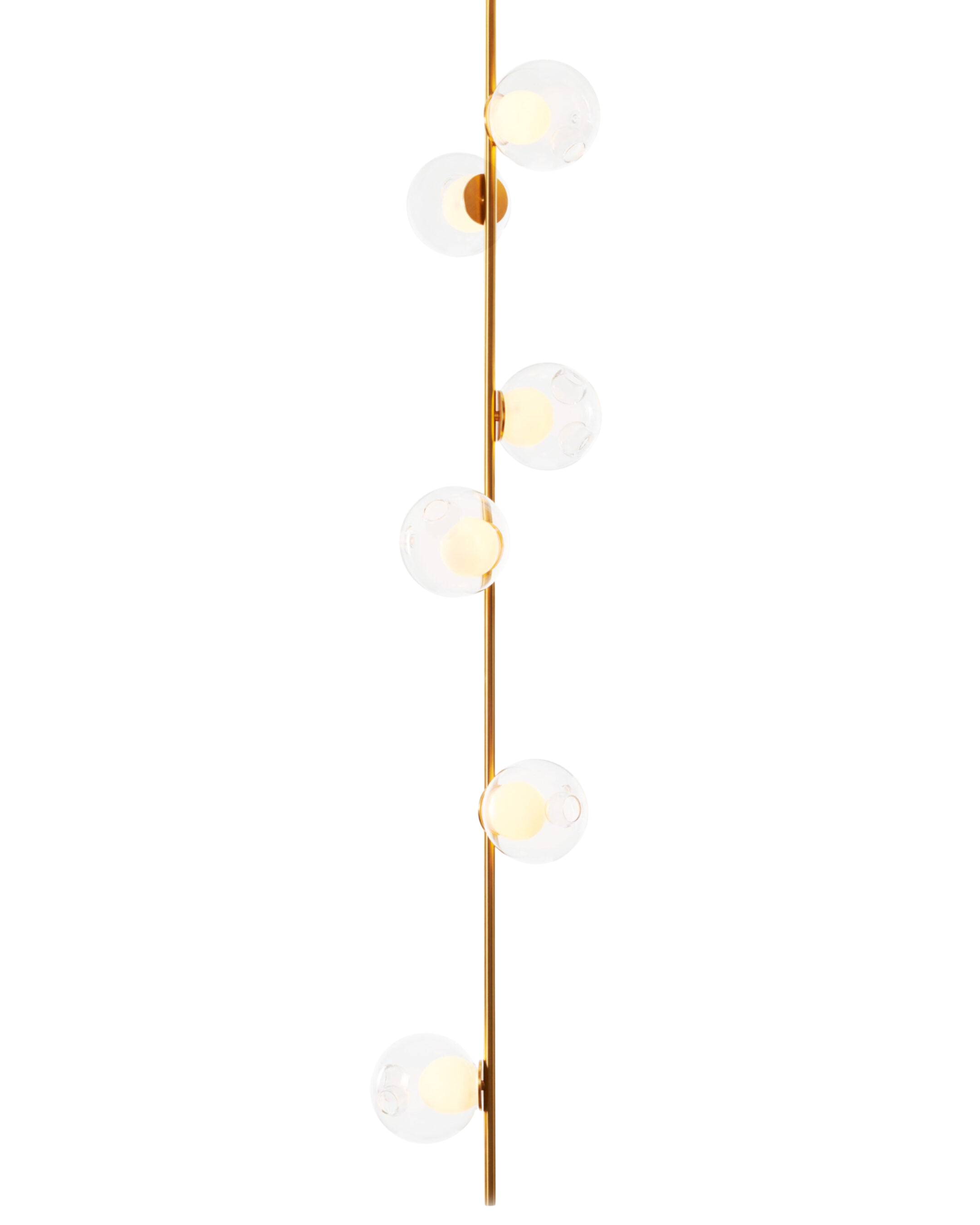 28.6 Stem Ceiling Light Clear | Brass Stem