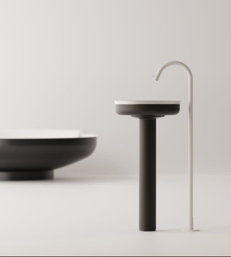 Undici Inox pedestal sink