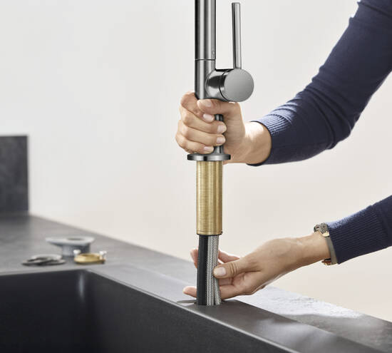 Talis M54 210 single-lever kitchen mixer, pull-out spray, 2-jet