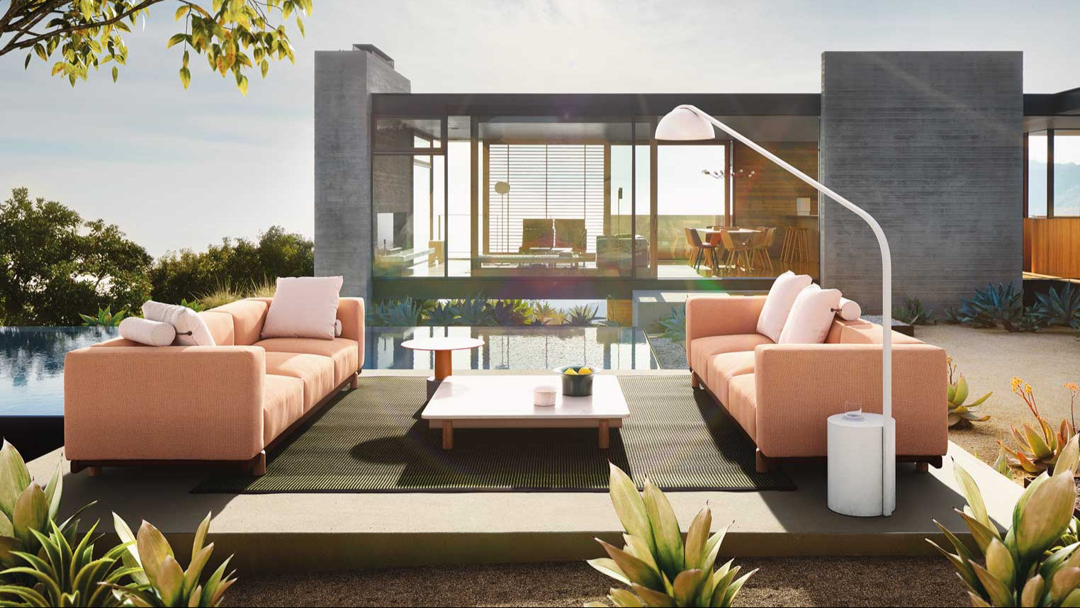 Molo Coffee Table 120x120 | Frame 01C | Aluminum Top 01C