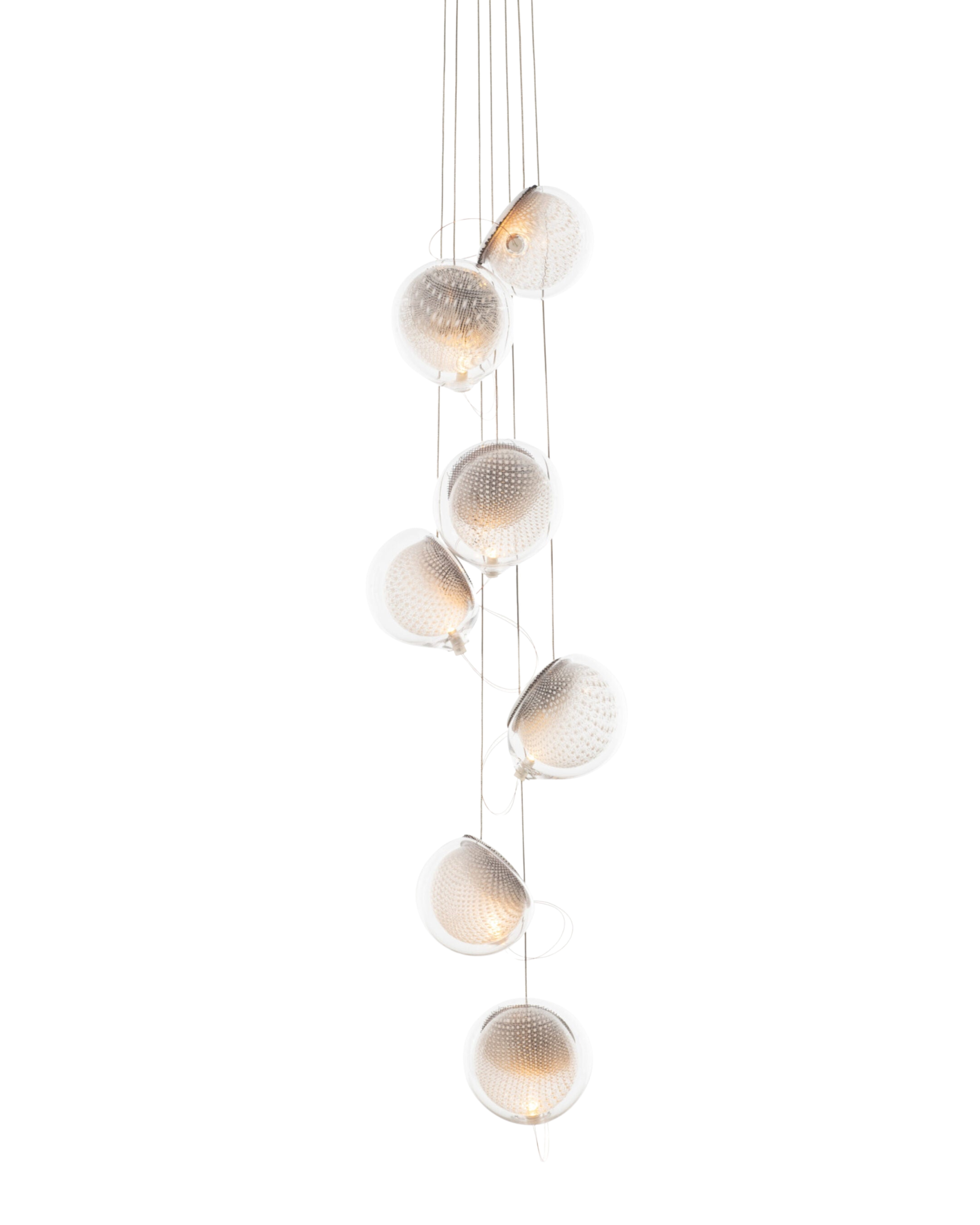Ceiling Lamps 76.7 Cluster Column Clear | White Round