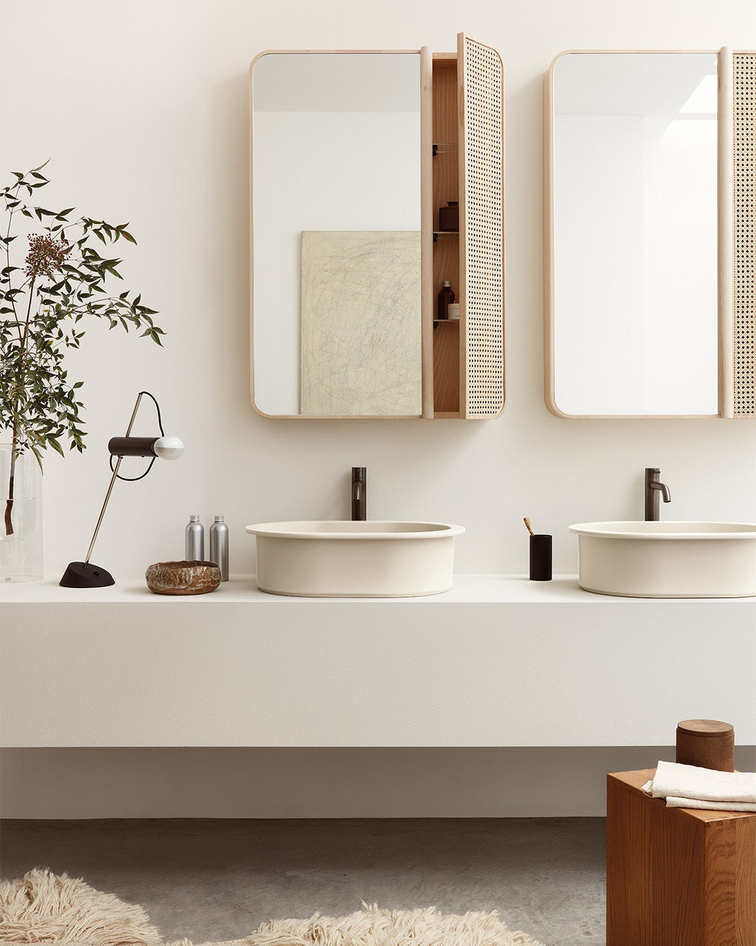 Catino Oval Countertop Washbasin Ø55