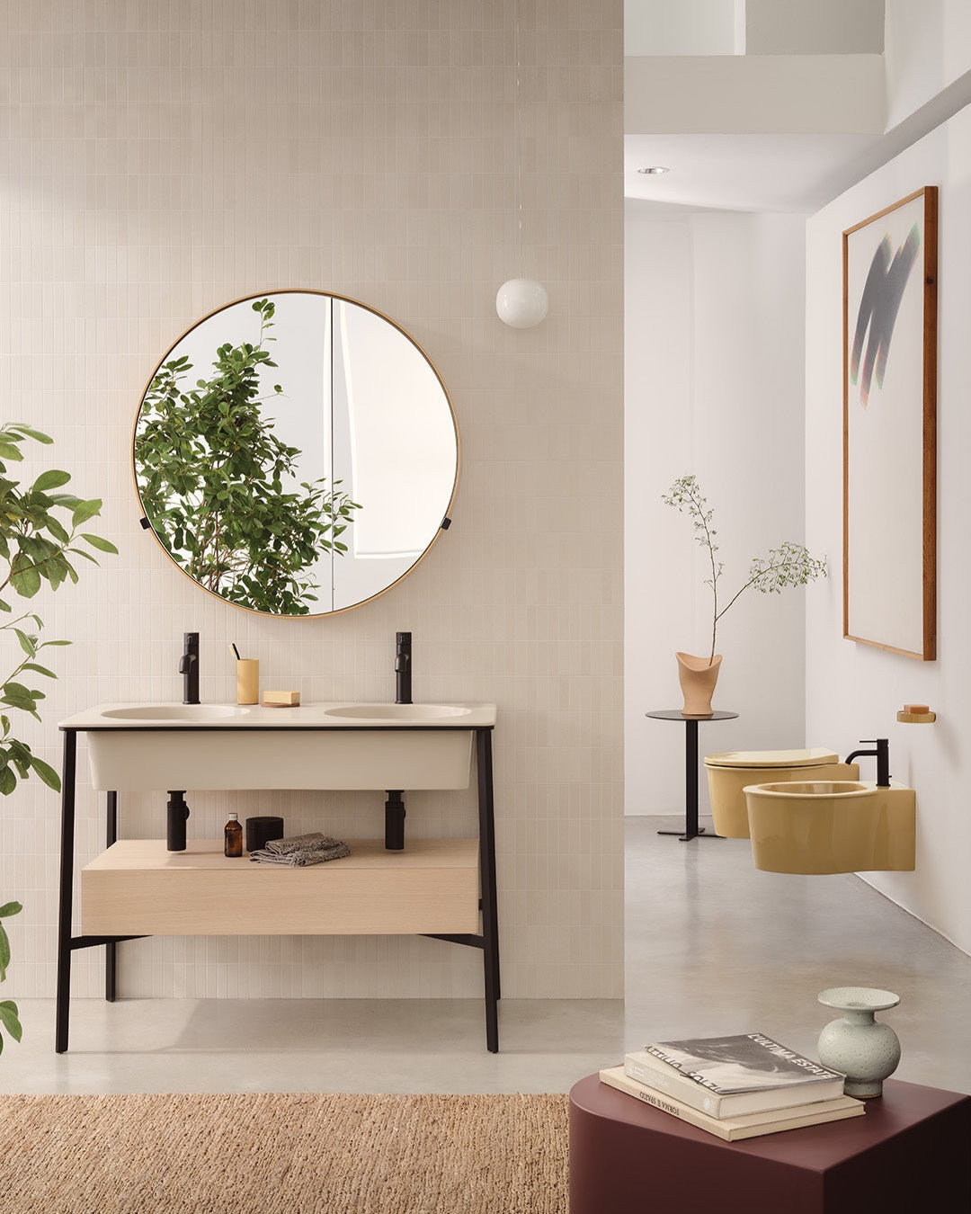 Mueble de lavabo con estructura Catino Doble