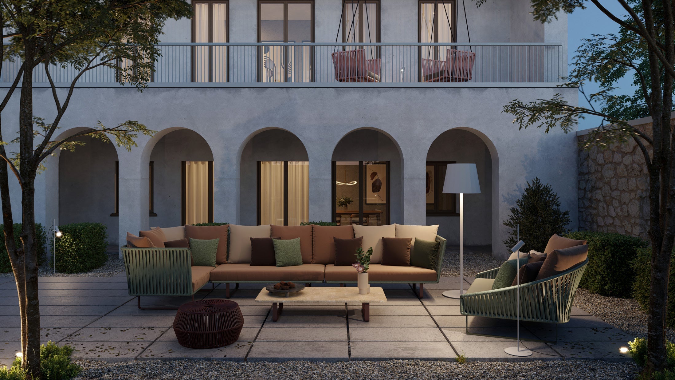 Bitta Bela Rope central module | Teak foot N00 | Z01 Rope