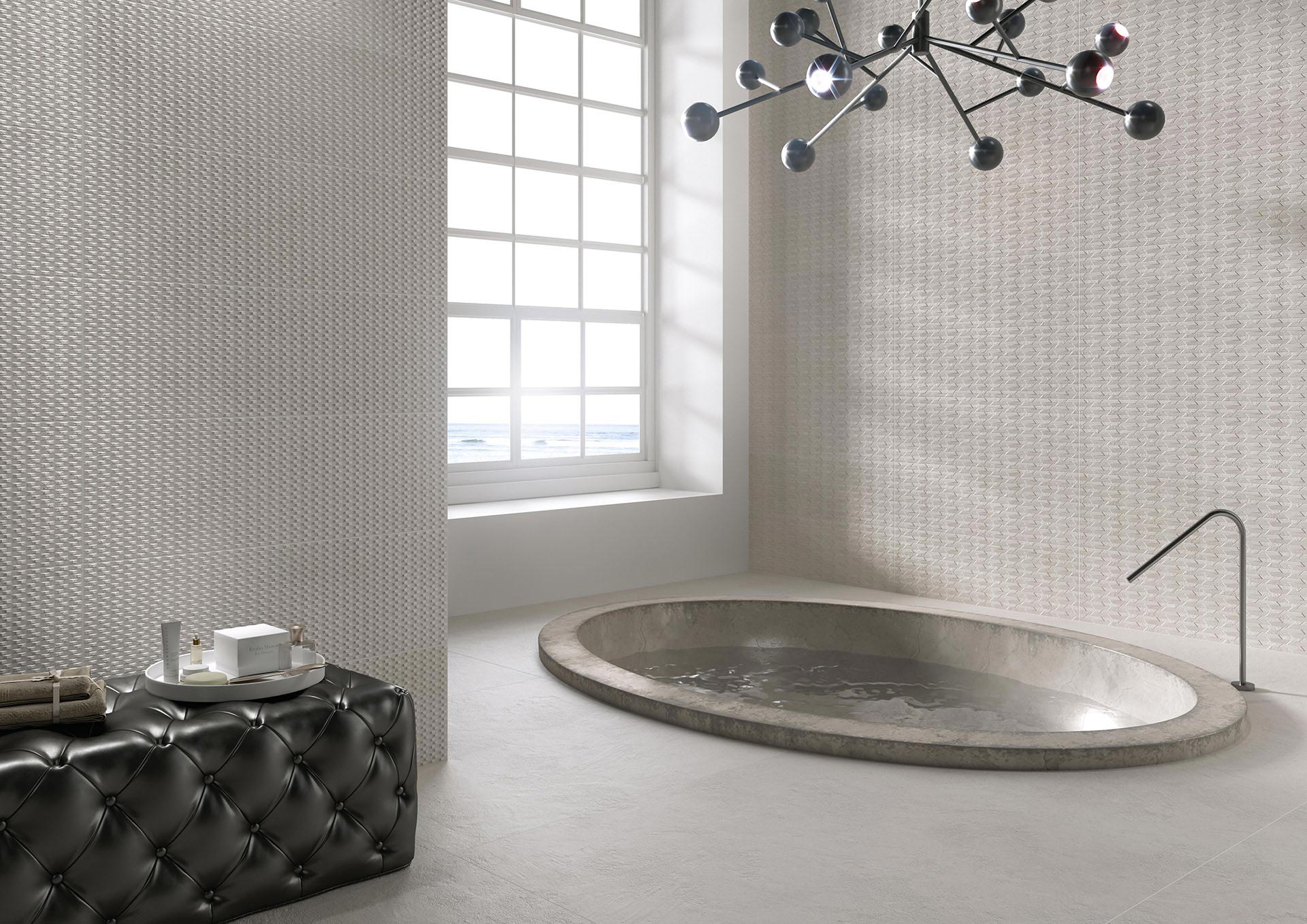 Revestimiento pasta blanca colección Palomastone