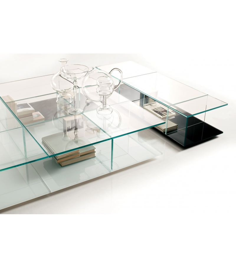 Mesa de centro Mex con vidrio templado transparente