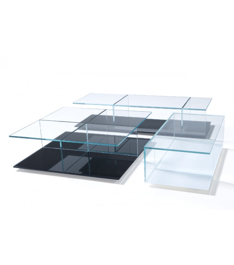 Mesa de centro Mex con vidrio templado transparente