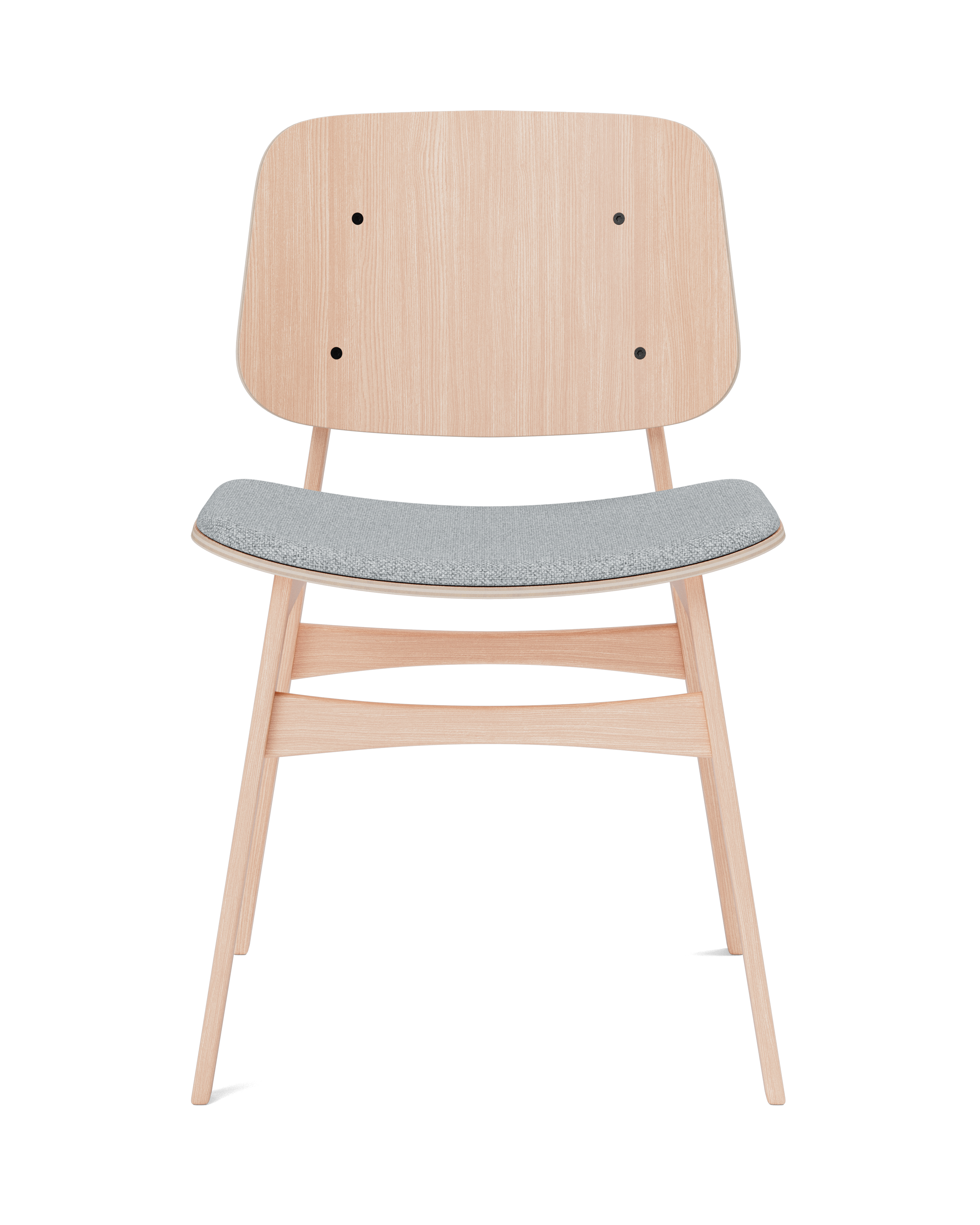 Silla de comedor Søborg con base de madera y asiento tapizado