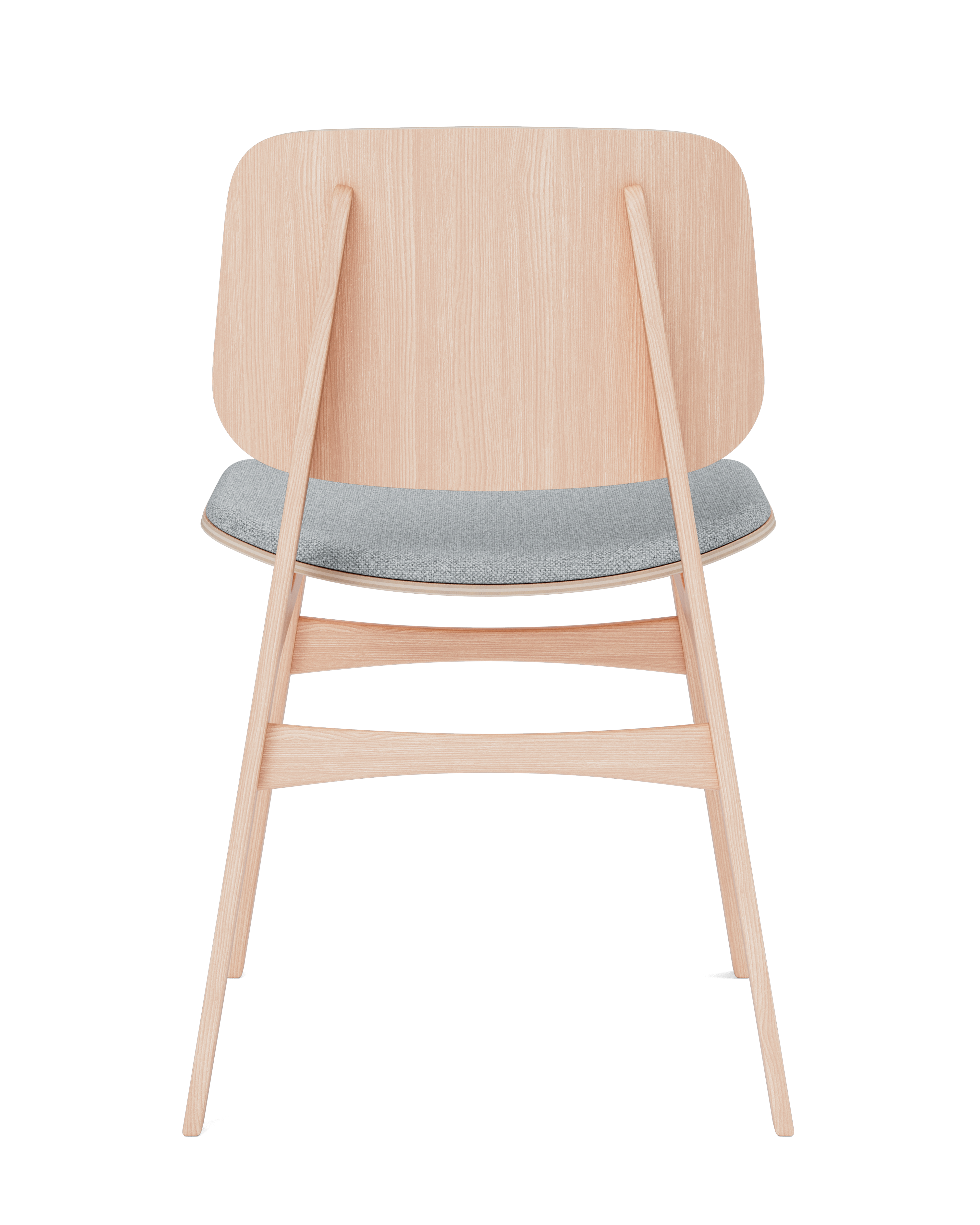 Silla de comedor Søborg con base de madera y asiento tapizado