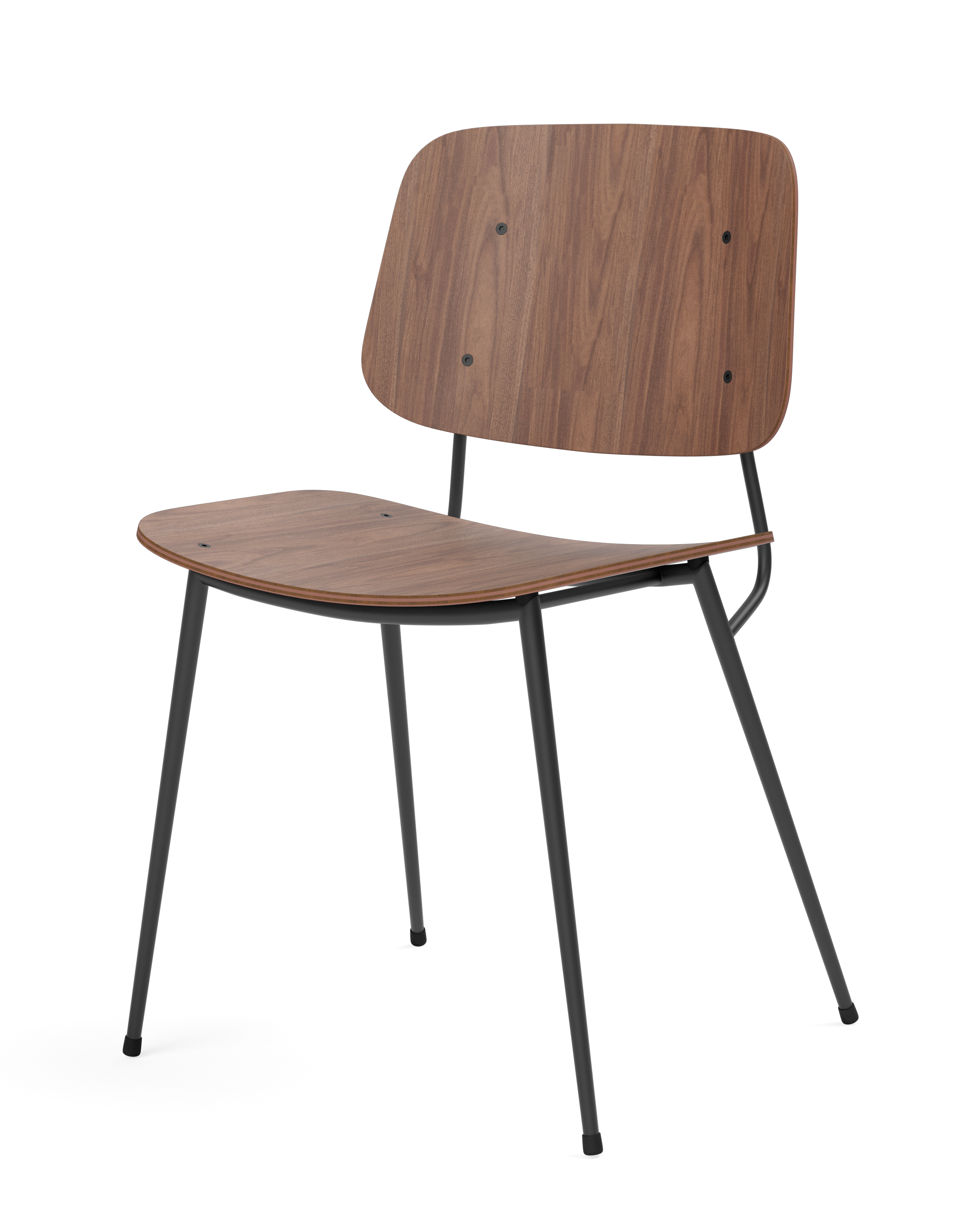 Silla de comedor Søborg con base de metal