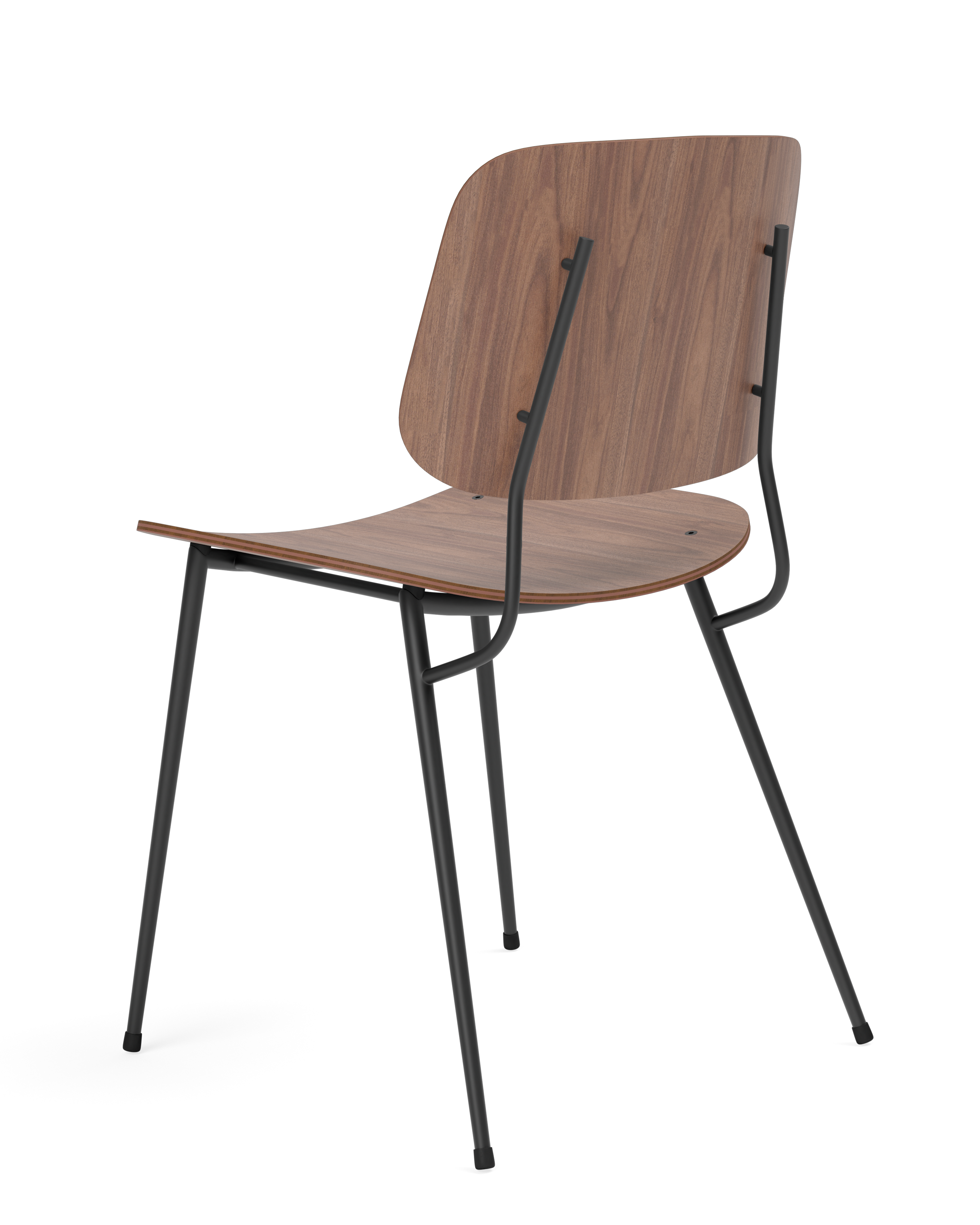 Silla de comedor Søborg con base de metal