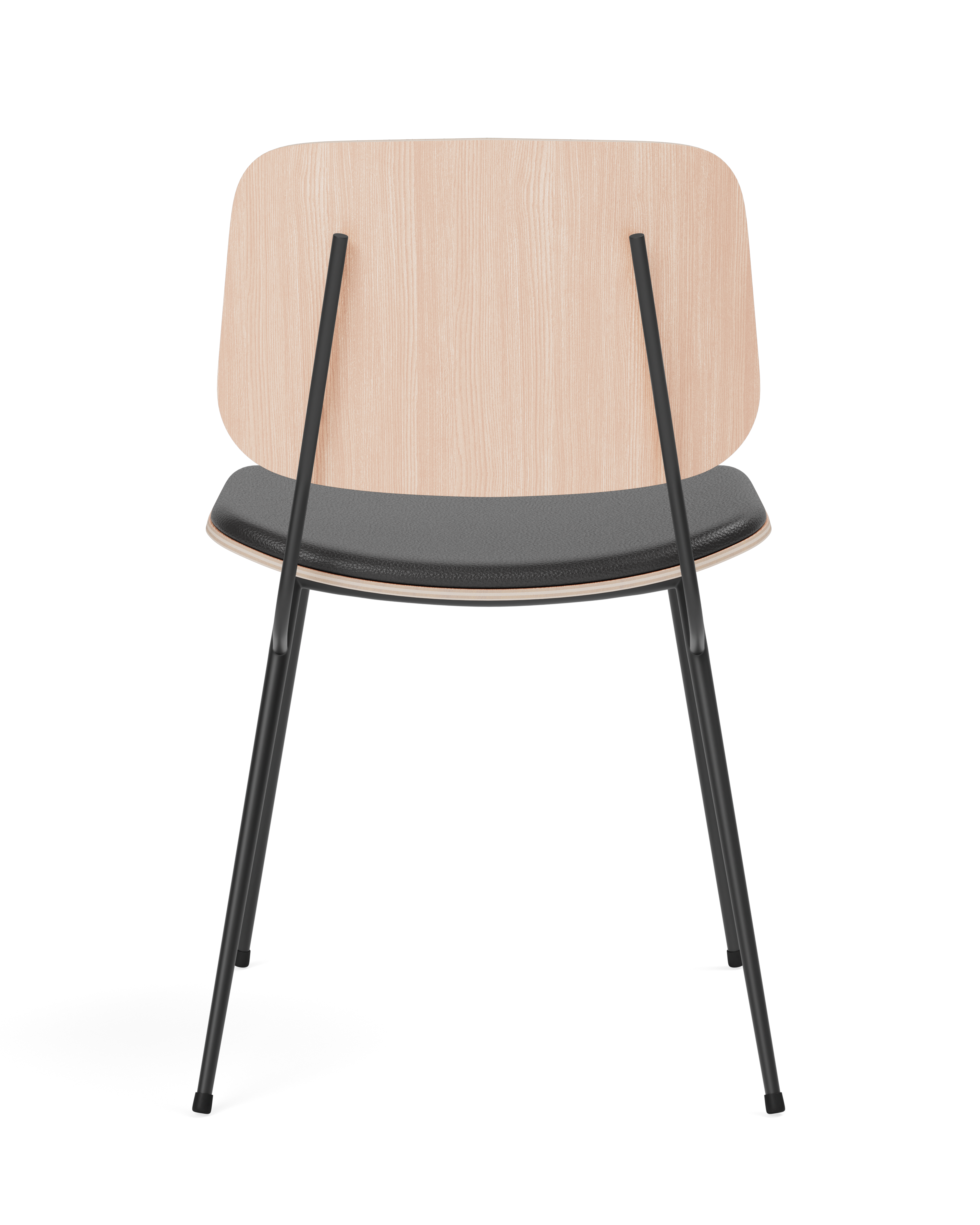Søborg dining chair, metal base, with upholstered seat