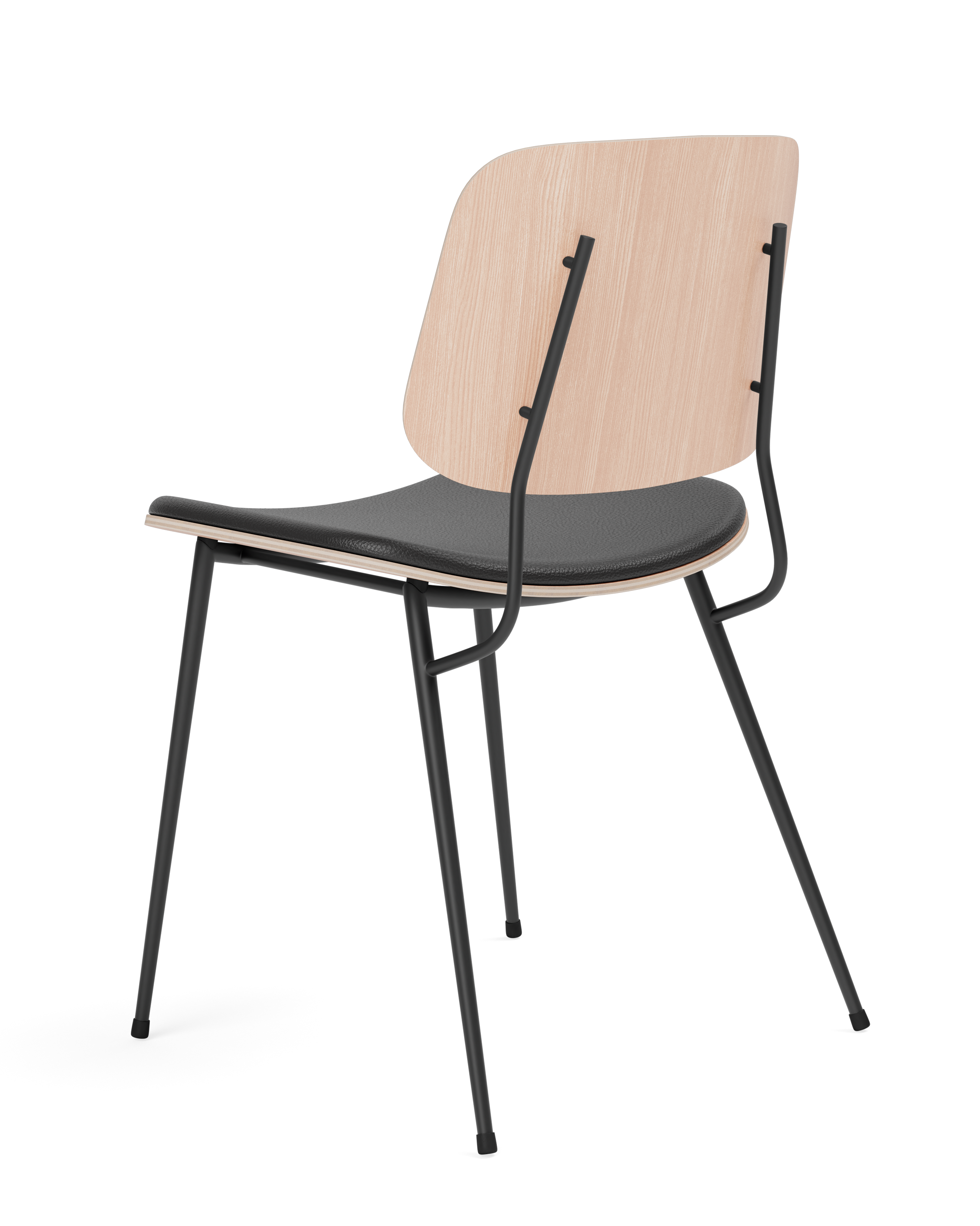 Søborg dining chair, metal base, with upholstered seat