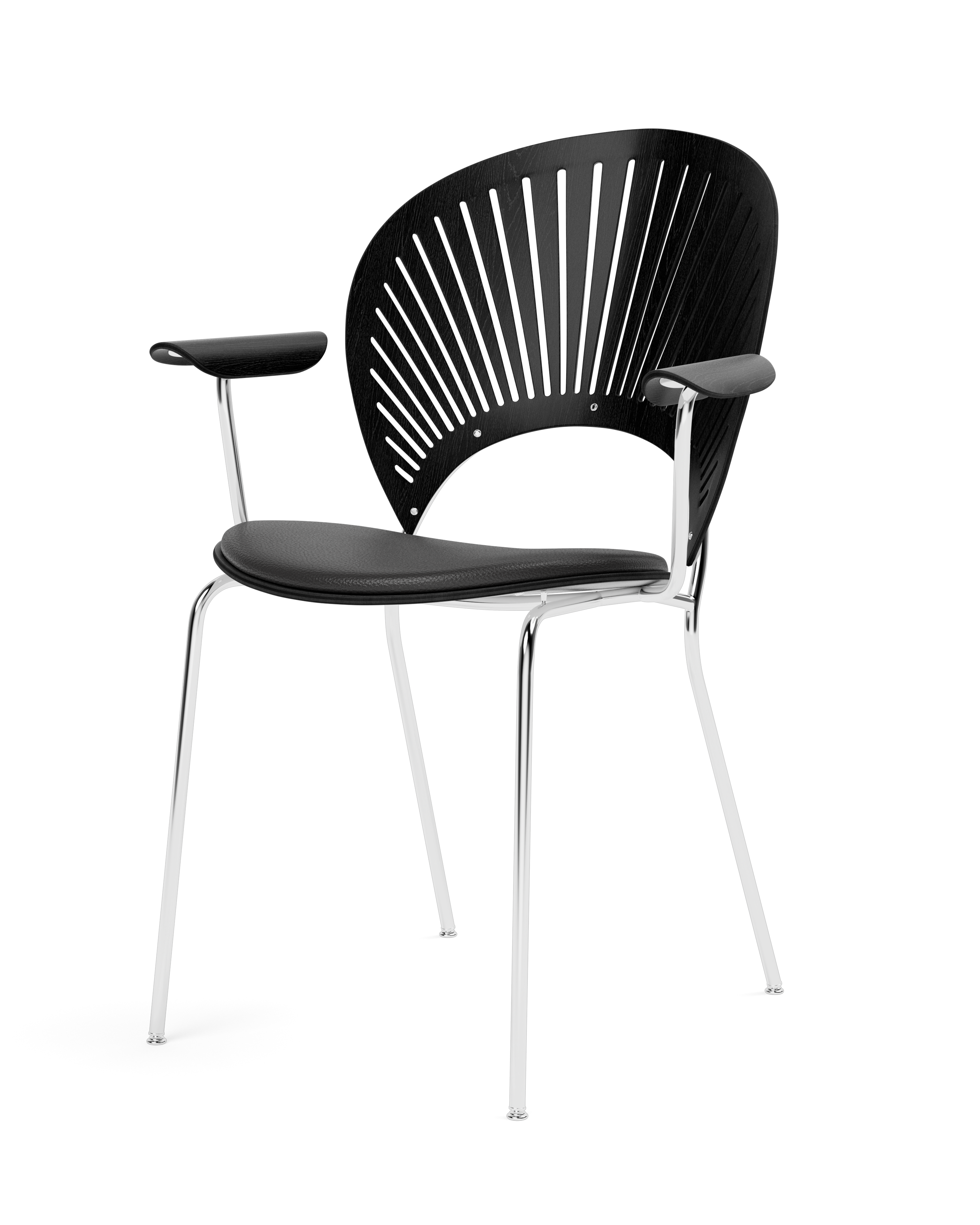 Trinidad chair with arms and upholstered seat