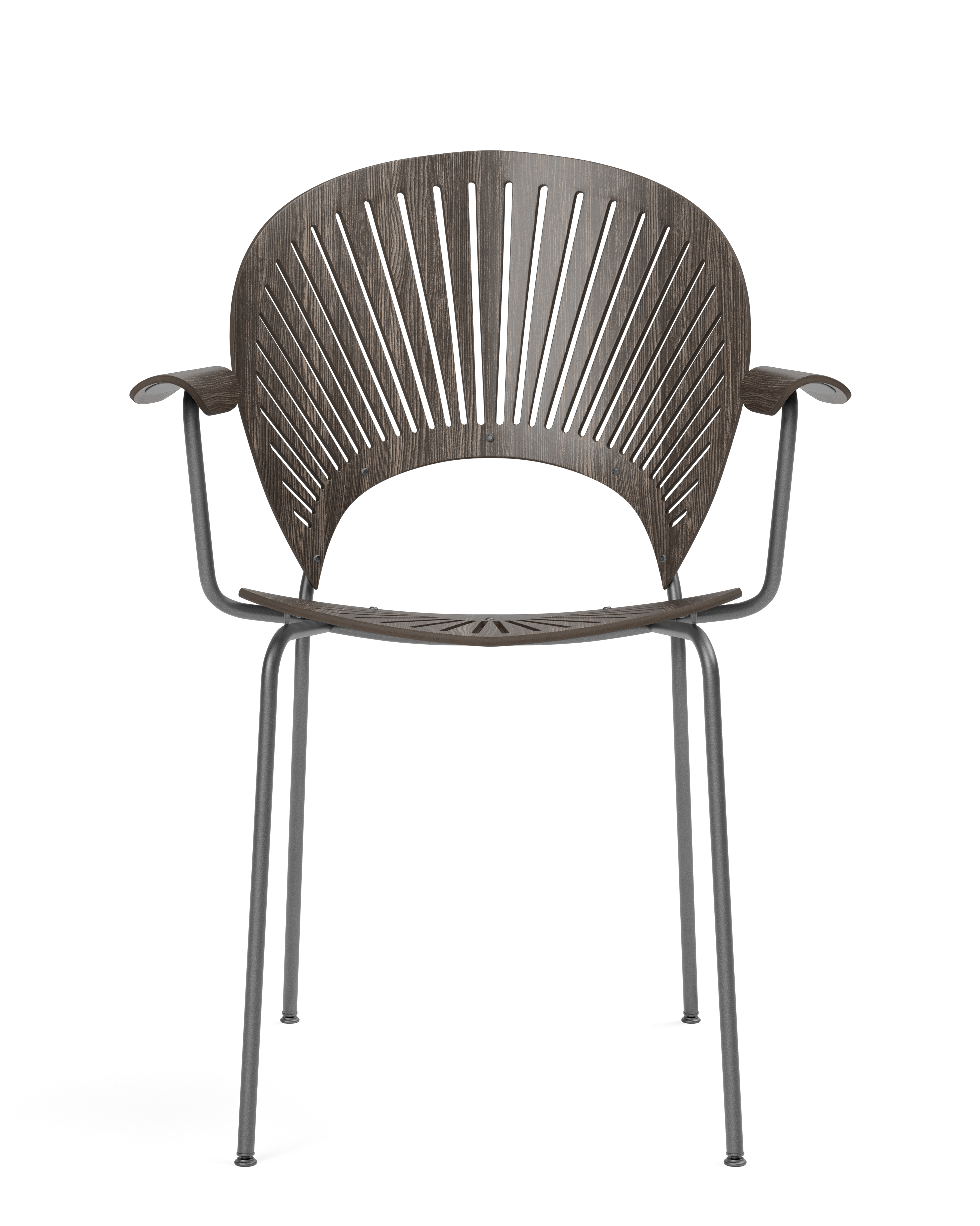 Trinidad chair with arms and solid wood seat