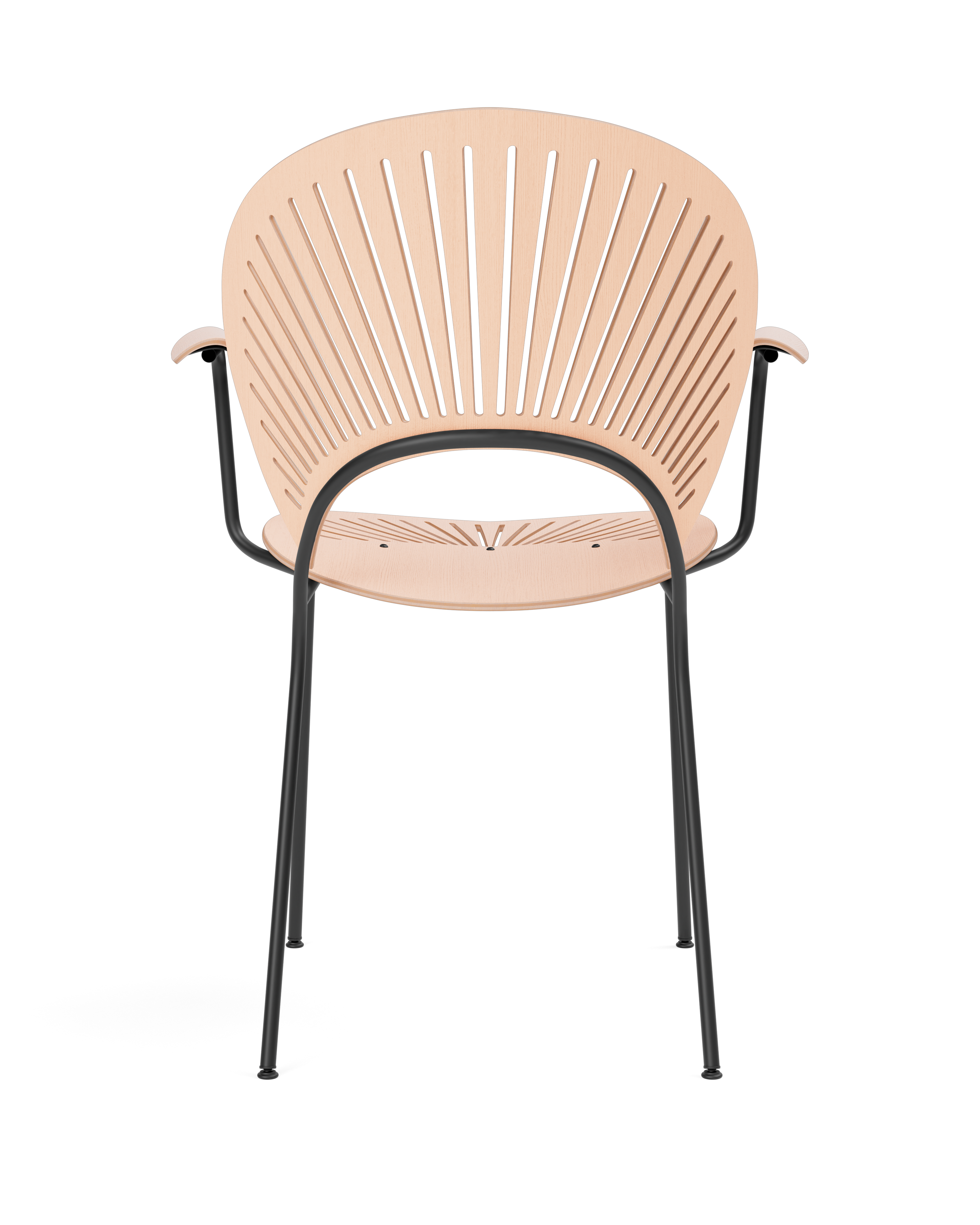 Trinidad chair with arms and solid wood seat