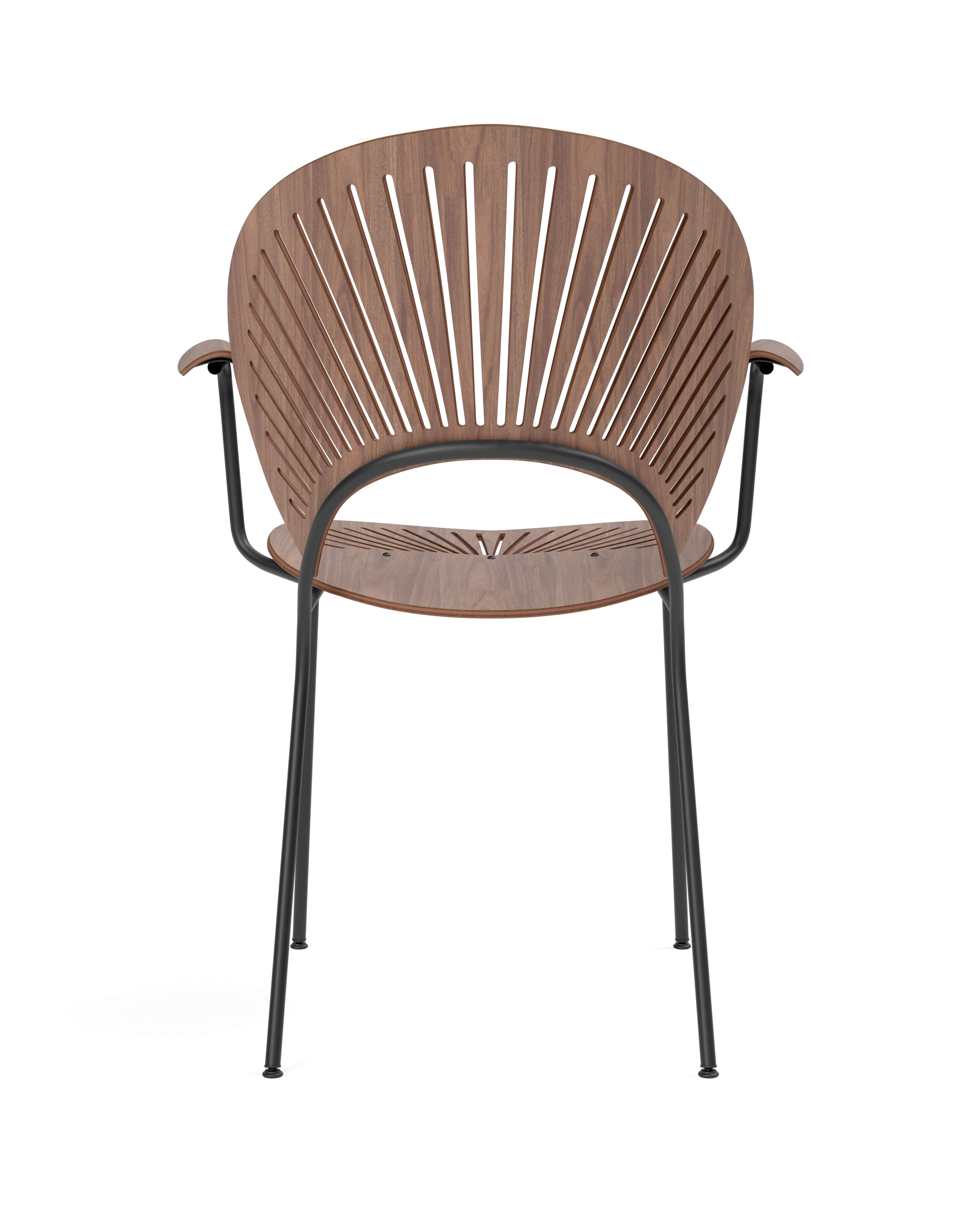 Trinidad chair with arms and solid wood seat