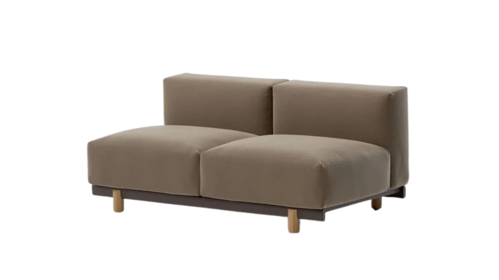 2-Seater Corner Sofa | Teak Base L01