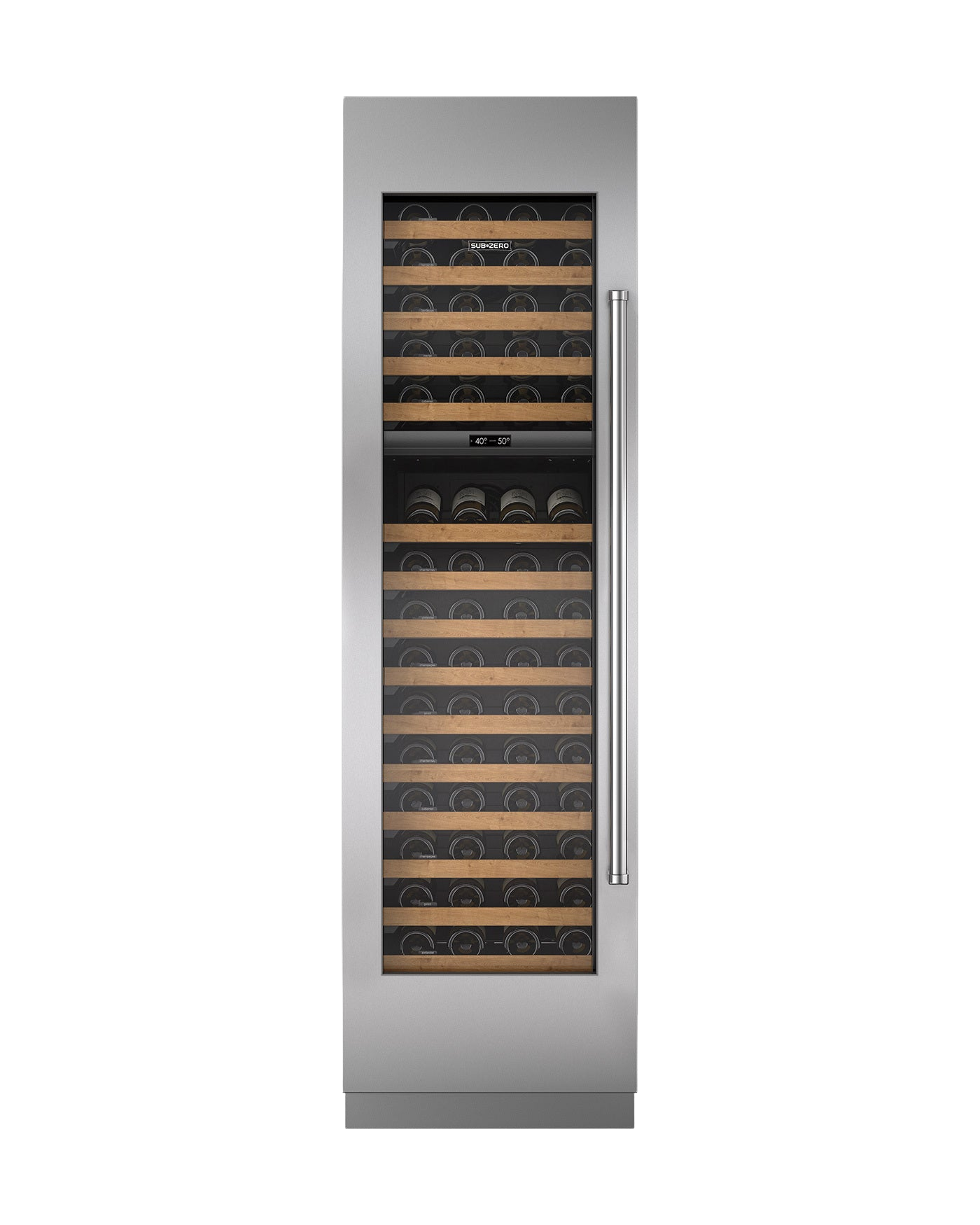 Vinoteca de 610 mm con tirador tubular