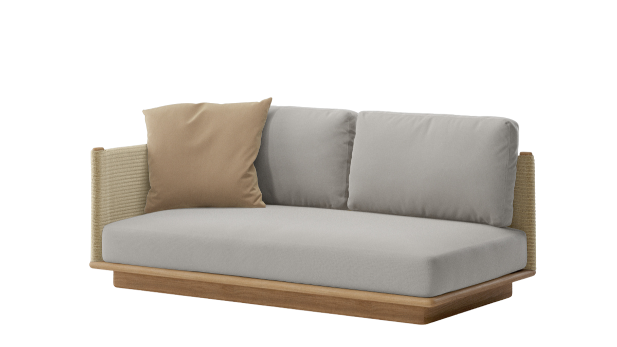 Left corner module Giro | Teak base | Soga 455