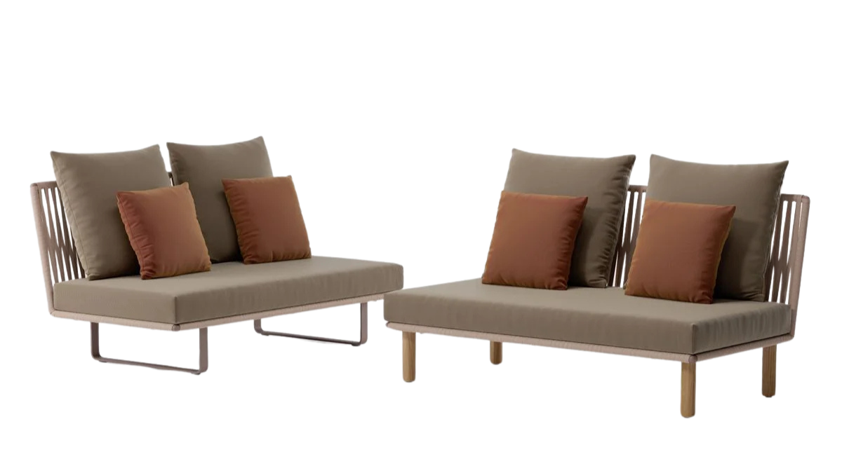 Bitta Bela Rope Center Module | Teak Leg N00 | Rope Z07