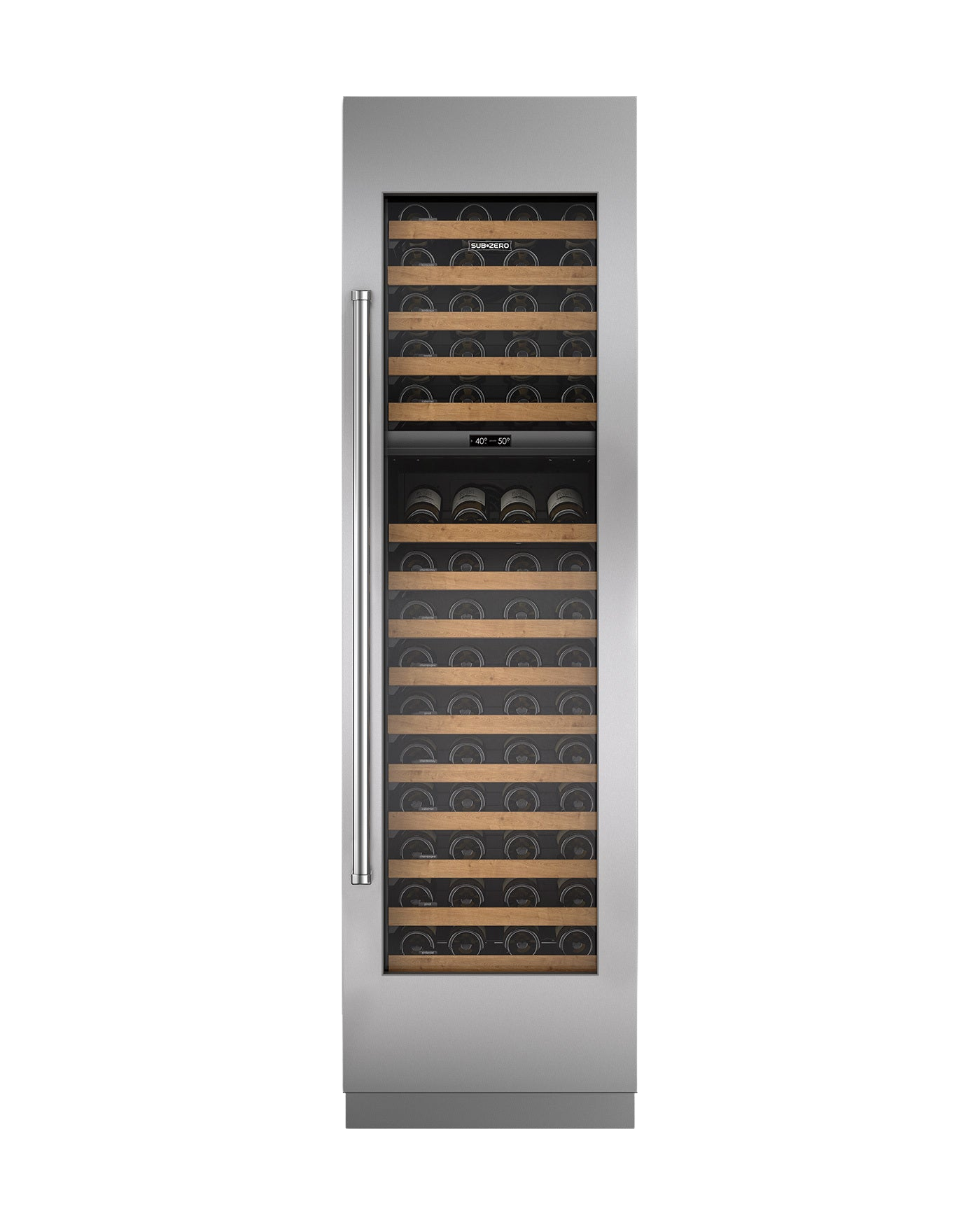 Vinoteca de 610 mm con tirador tubular