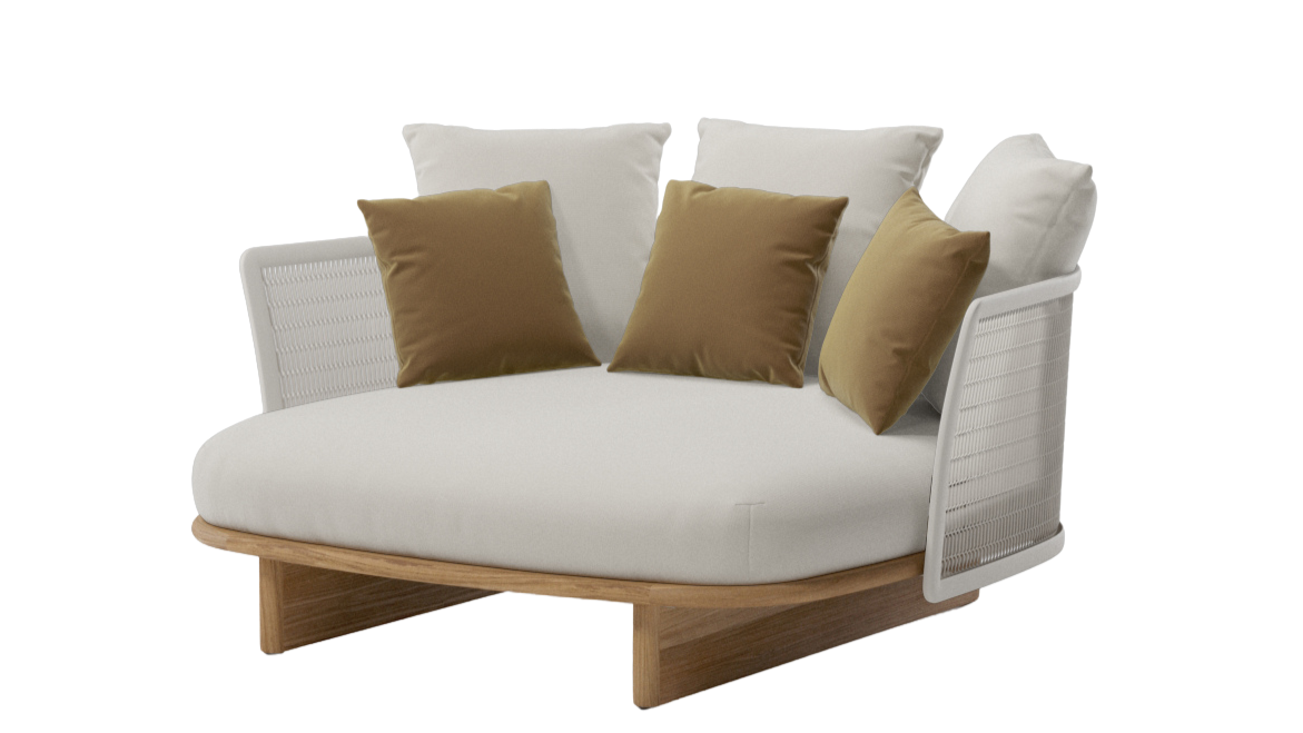 Daybed Mesh | Estructura 04C | Pie de teca T01