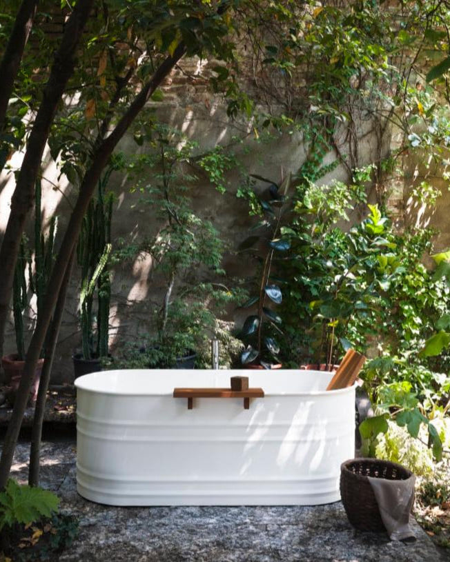 Bañera independiente de exterior inox Vieques