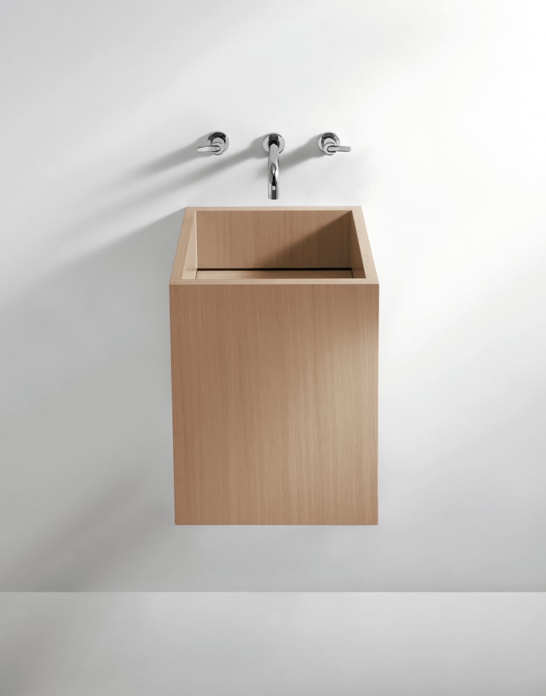 Cube wall-mounted washbasin