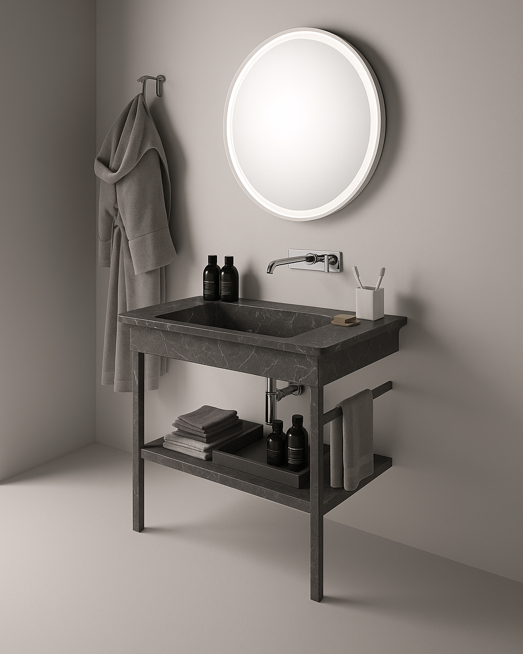 Novecento XL wall-hung washbasin without tap hole