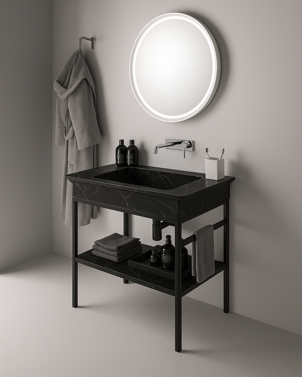 Novecento XL wall-hung washbasin without tap hole