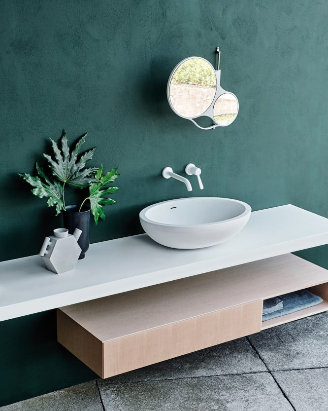 Spoon countertop sink