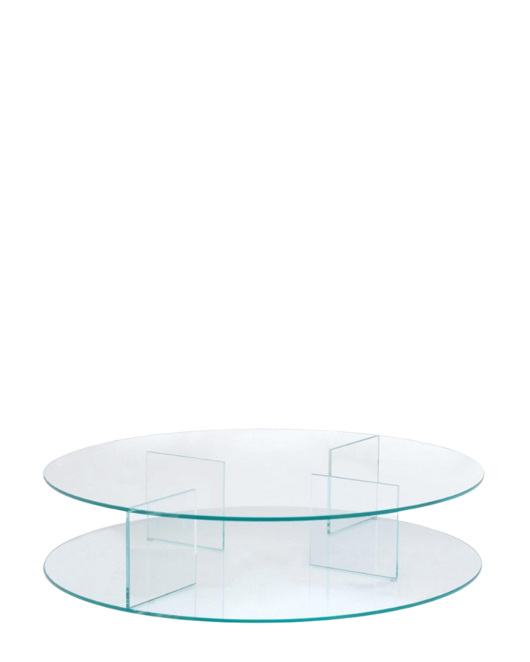 Mesa de centro Mex con vidrio templado transparente