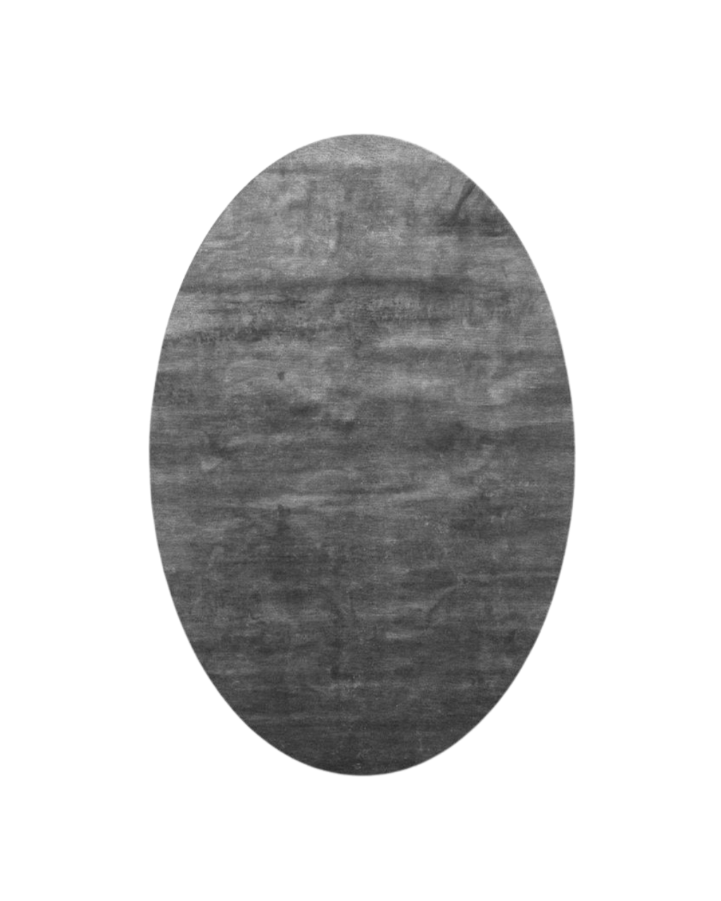Gray Oval Frame Rug
