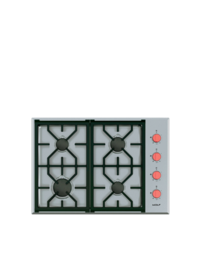 Wolf Professional 762mm Gas Hob with Red Controls