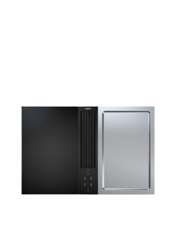 Classic stainless steel Teppanyaki with 2 cooking zones