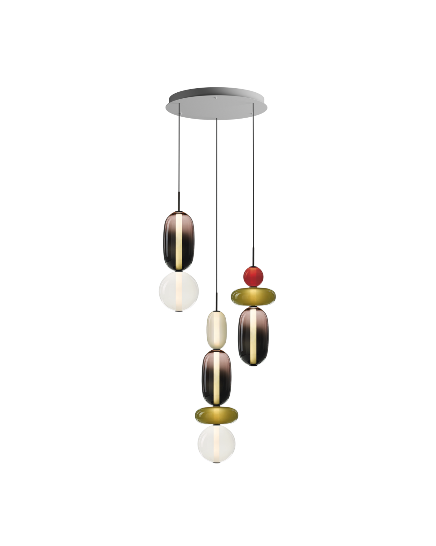 Pebbles Chandelier 3pcs Ceiling Light