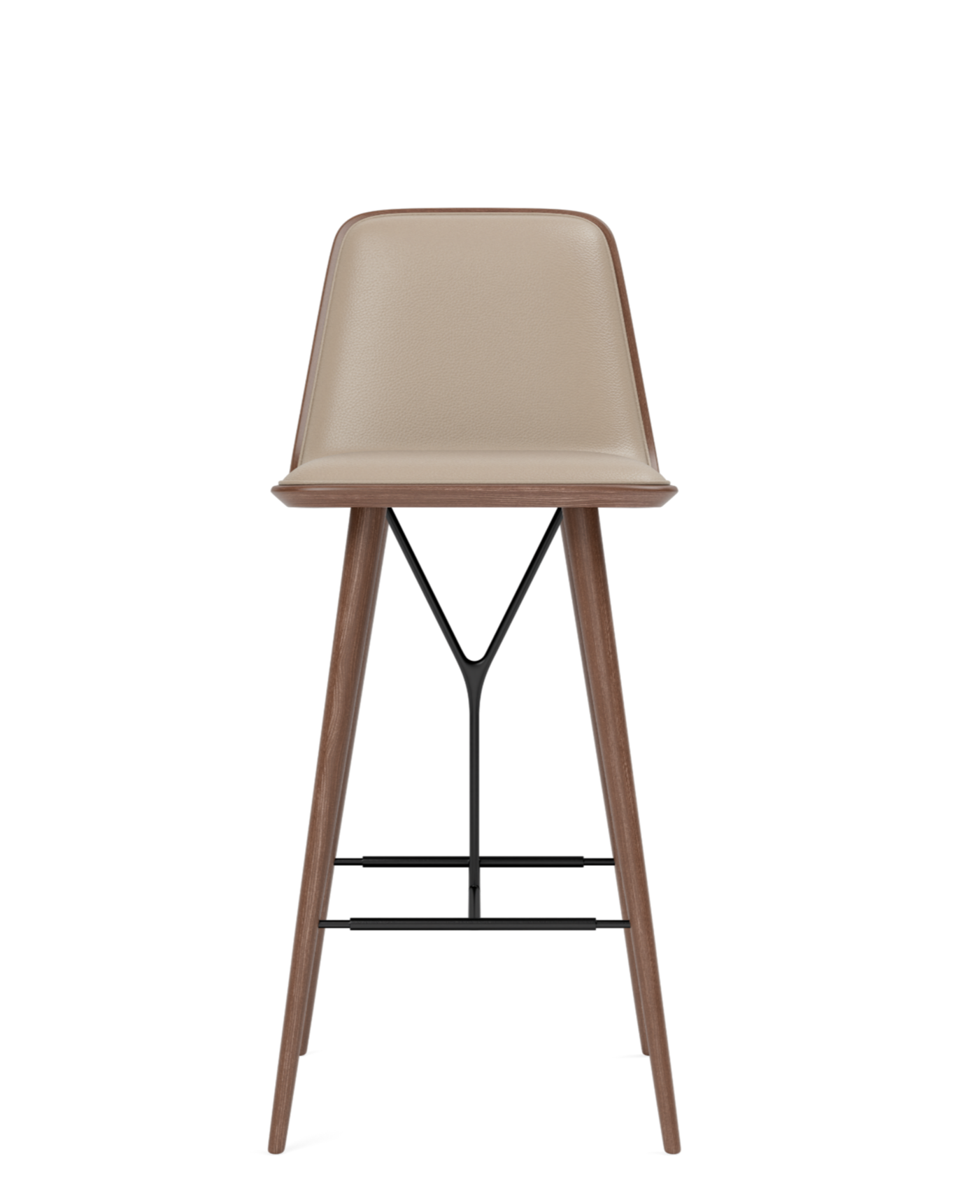 Taburete de barra Spine con base de madera