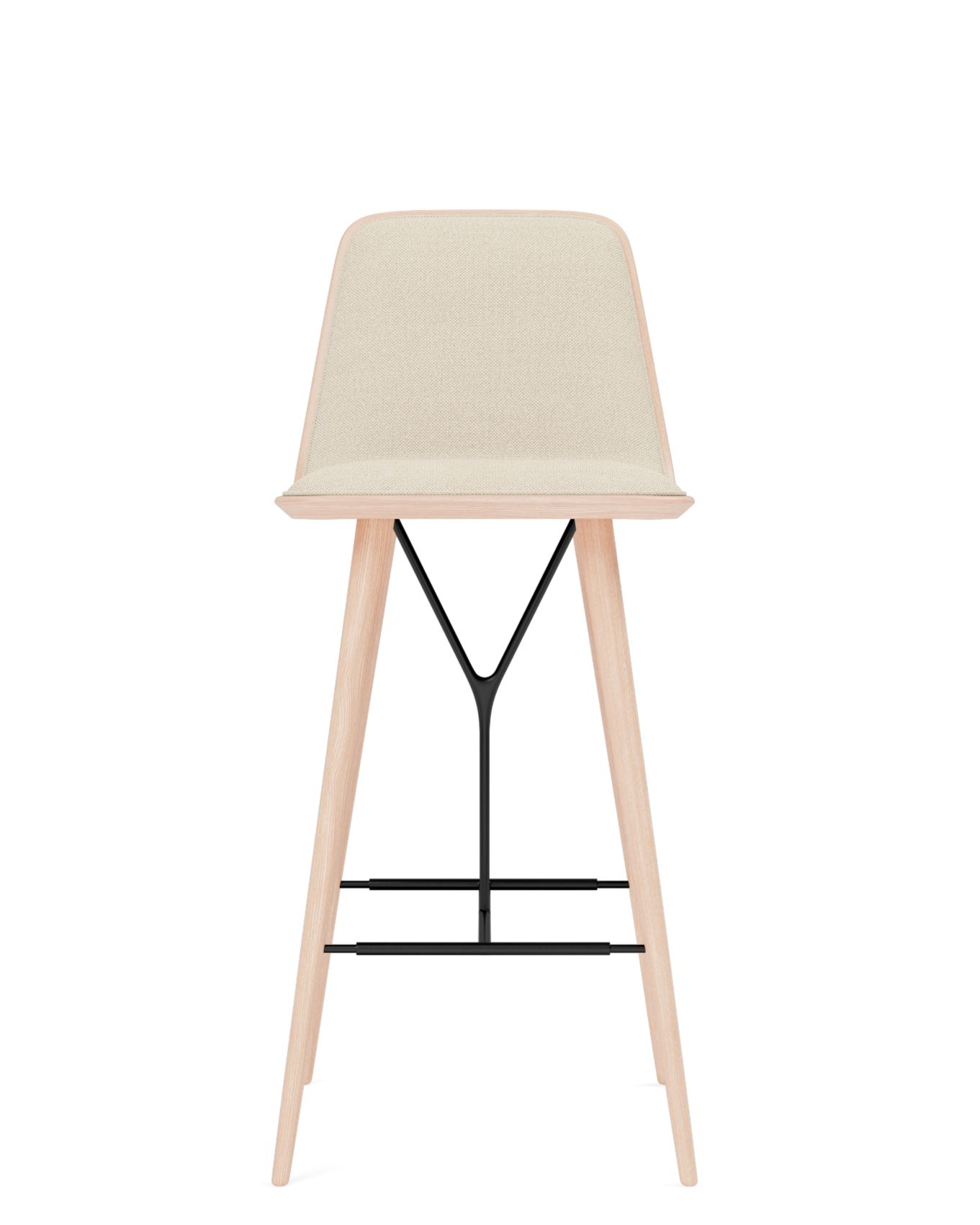Taburete de barra Spine con base de madera