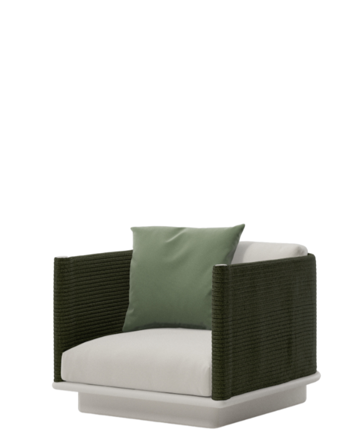 Sillón de aluminio 1 plaza Giro | 03L Snowcap Terrain Elements