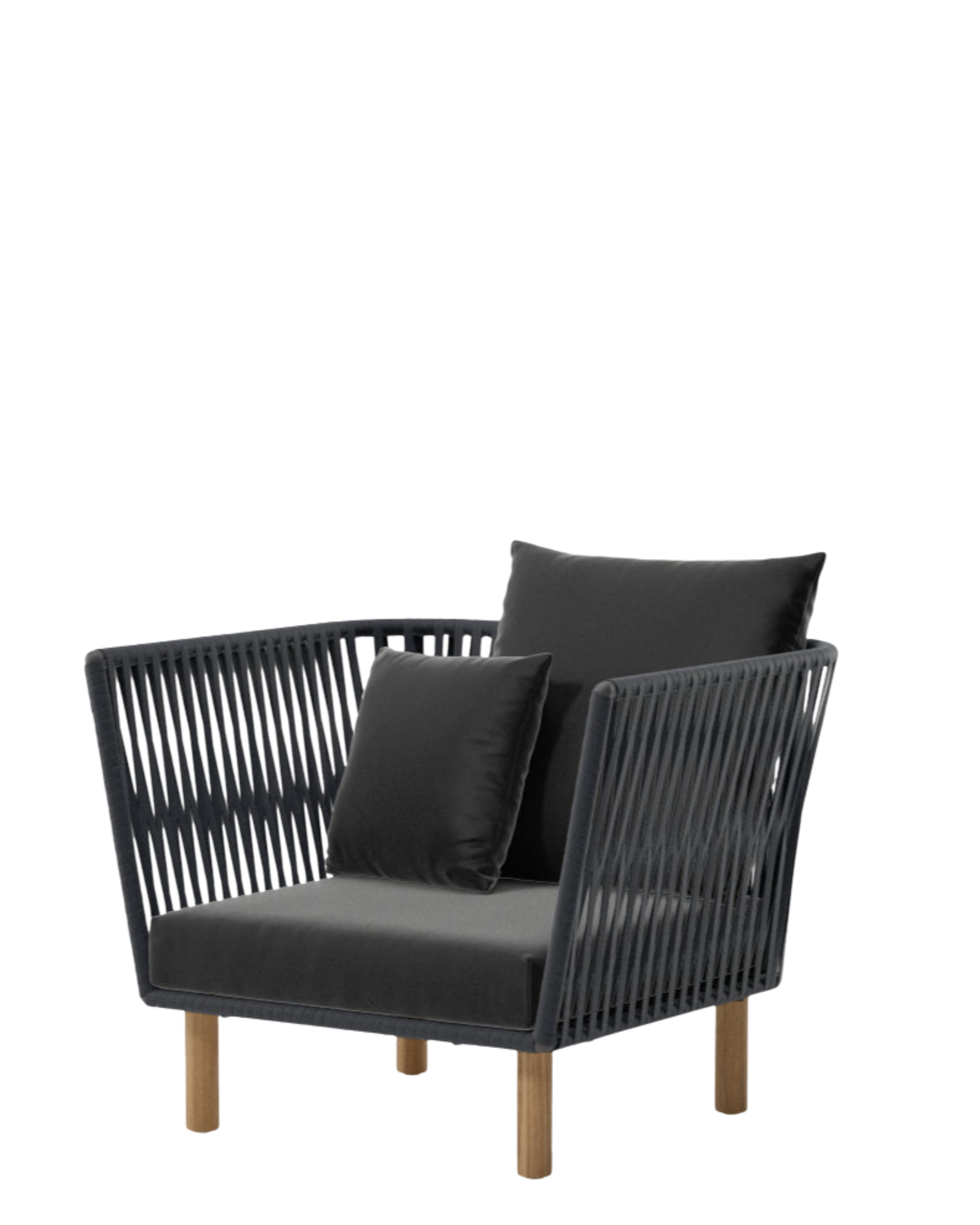 Sillón Club Bitta Bela Rope | Pie de teca N00 | Cuerda Z01