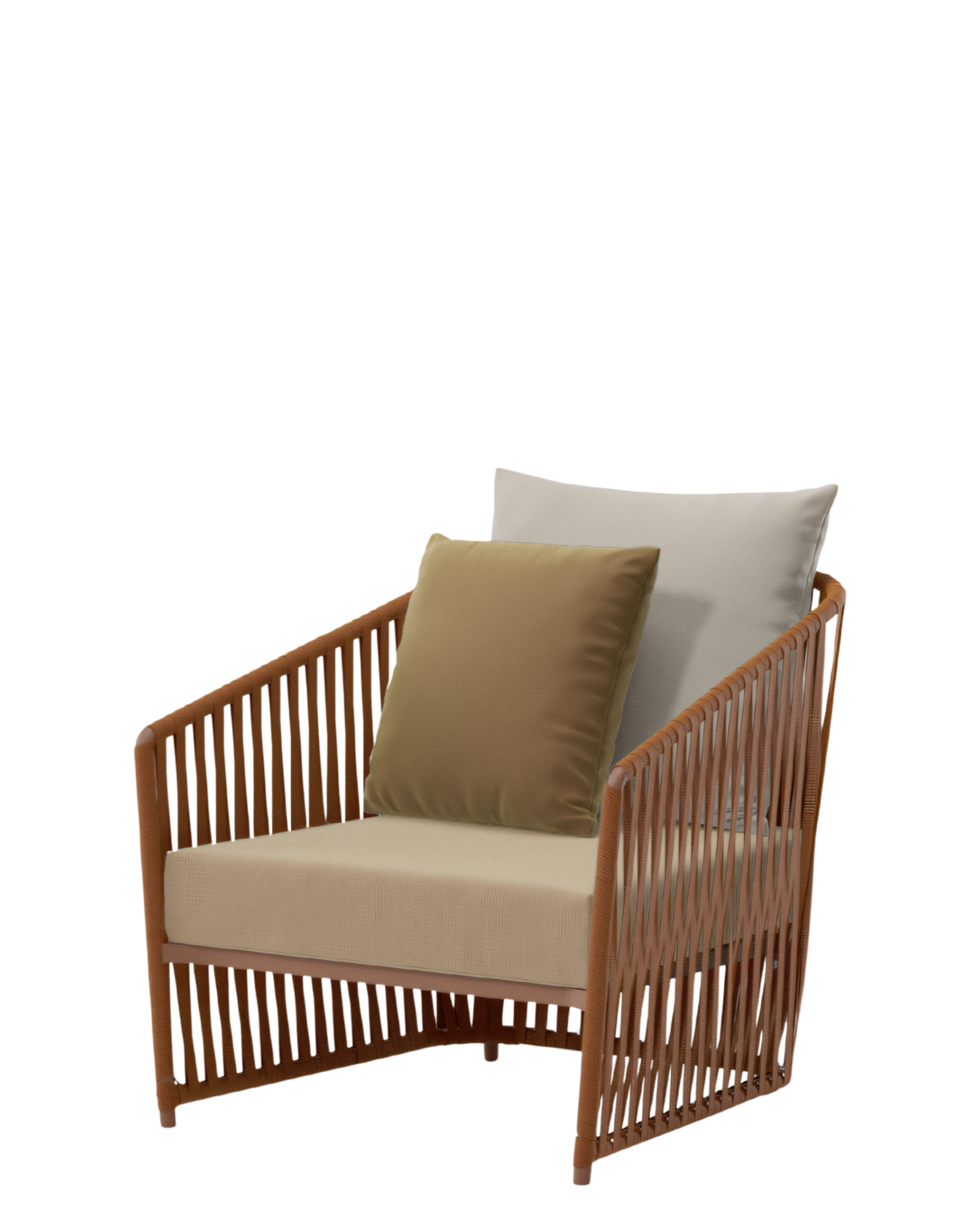 Sillón club Bitta Lounge | Cuerda Z17 | Cojín grande 07L | Cojín pequeño 05L