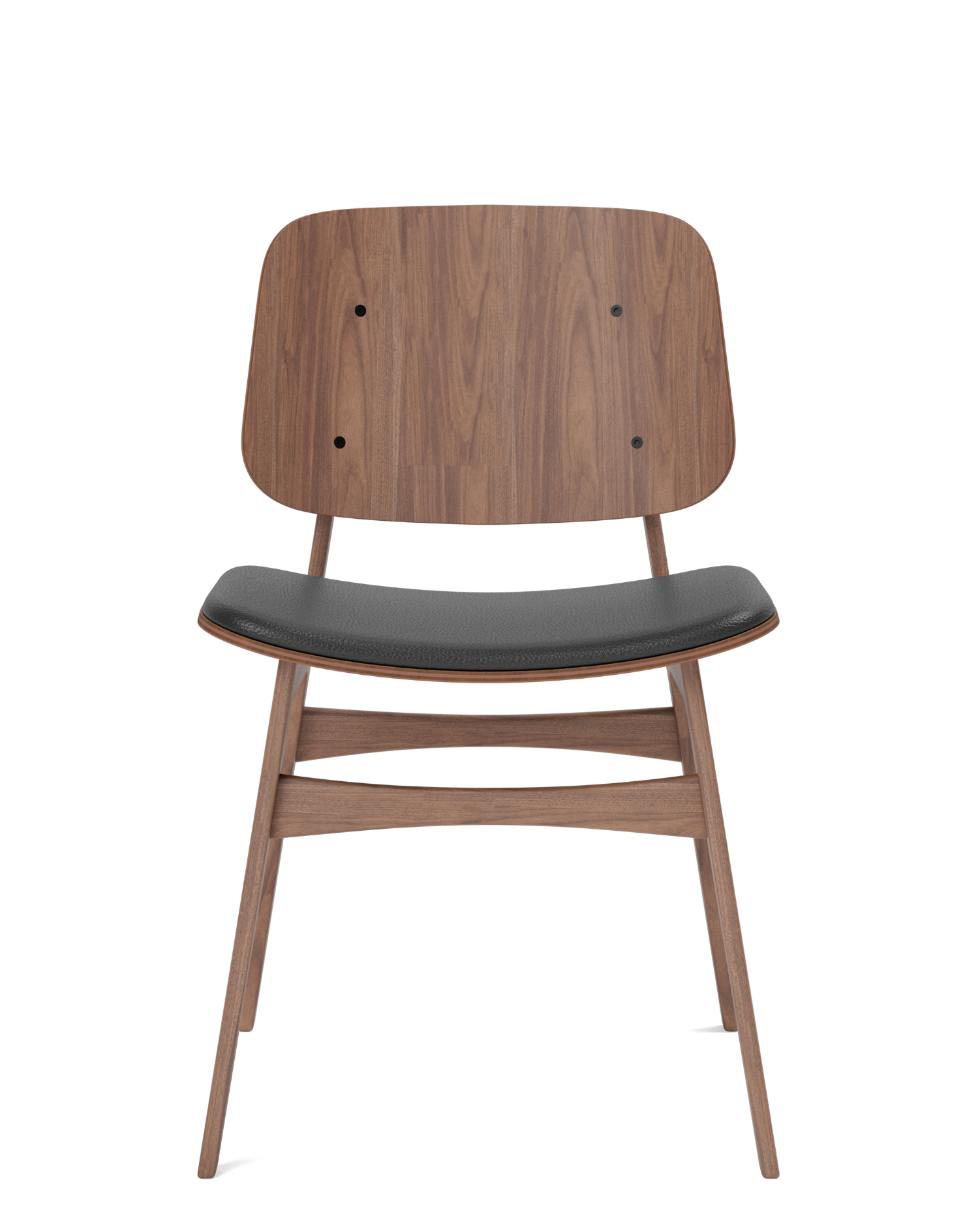 Silla de comedor Søborg con base de madera y asiento tapizado