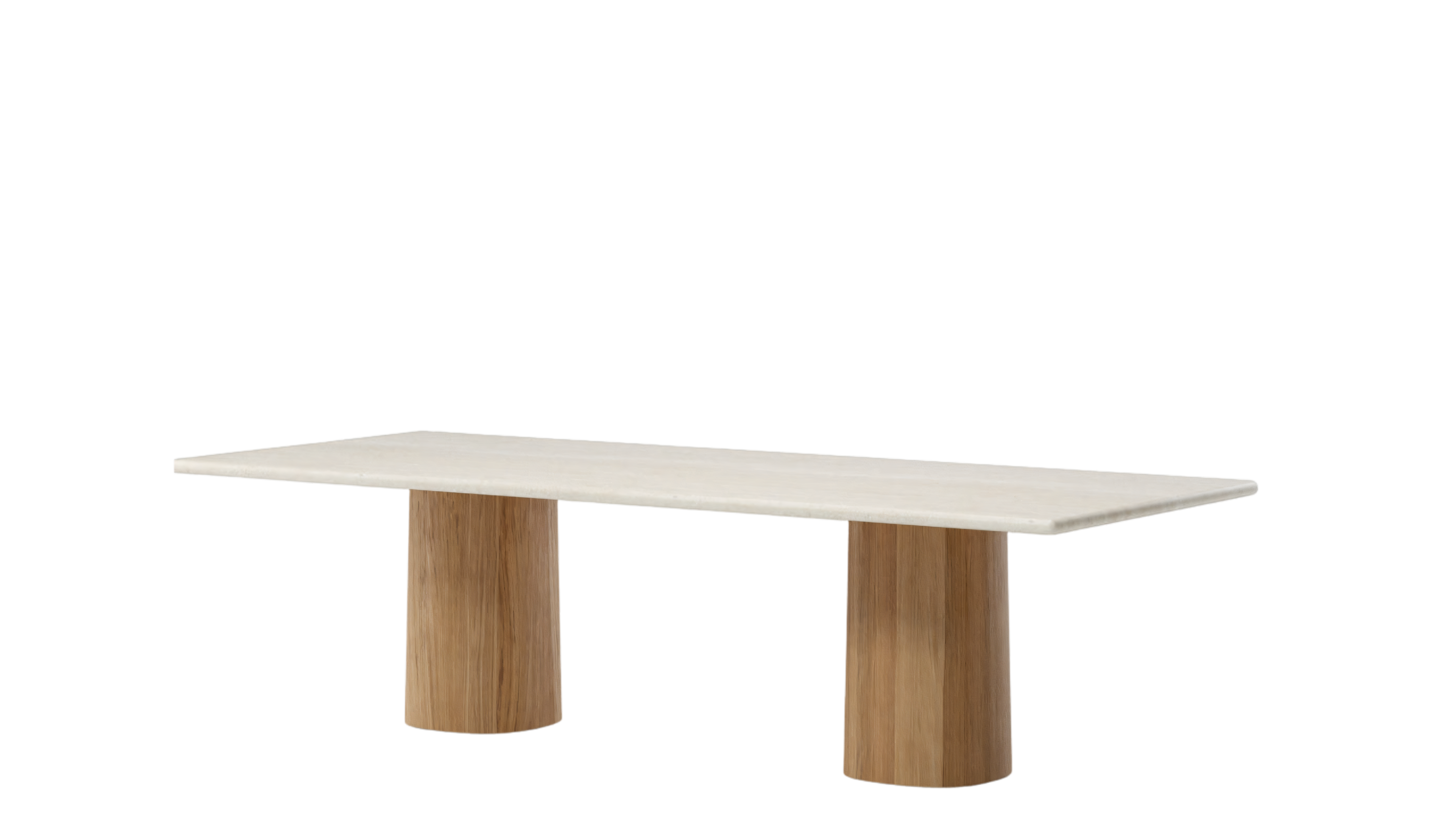 Giro Dining Table 220x108 | Travertine Marble