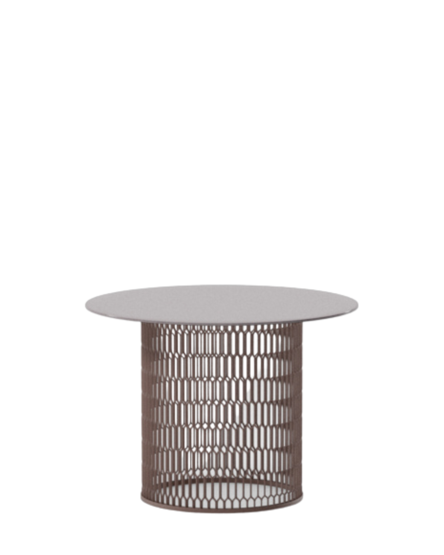 Mesa auxiliar Mesh Ø60 | Superficie cristal Black diamond