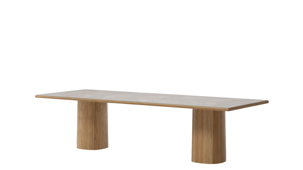 Giro dining table 290x108 | CM2 Du Gent Gray Ceramics