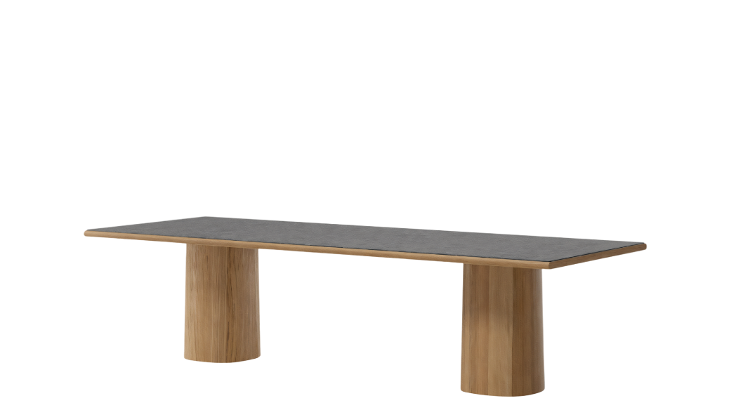 Giro dining table 290x108 | CM2 Du Gent Gray Ceramics